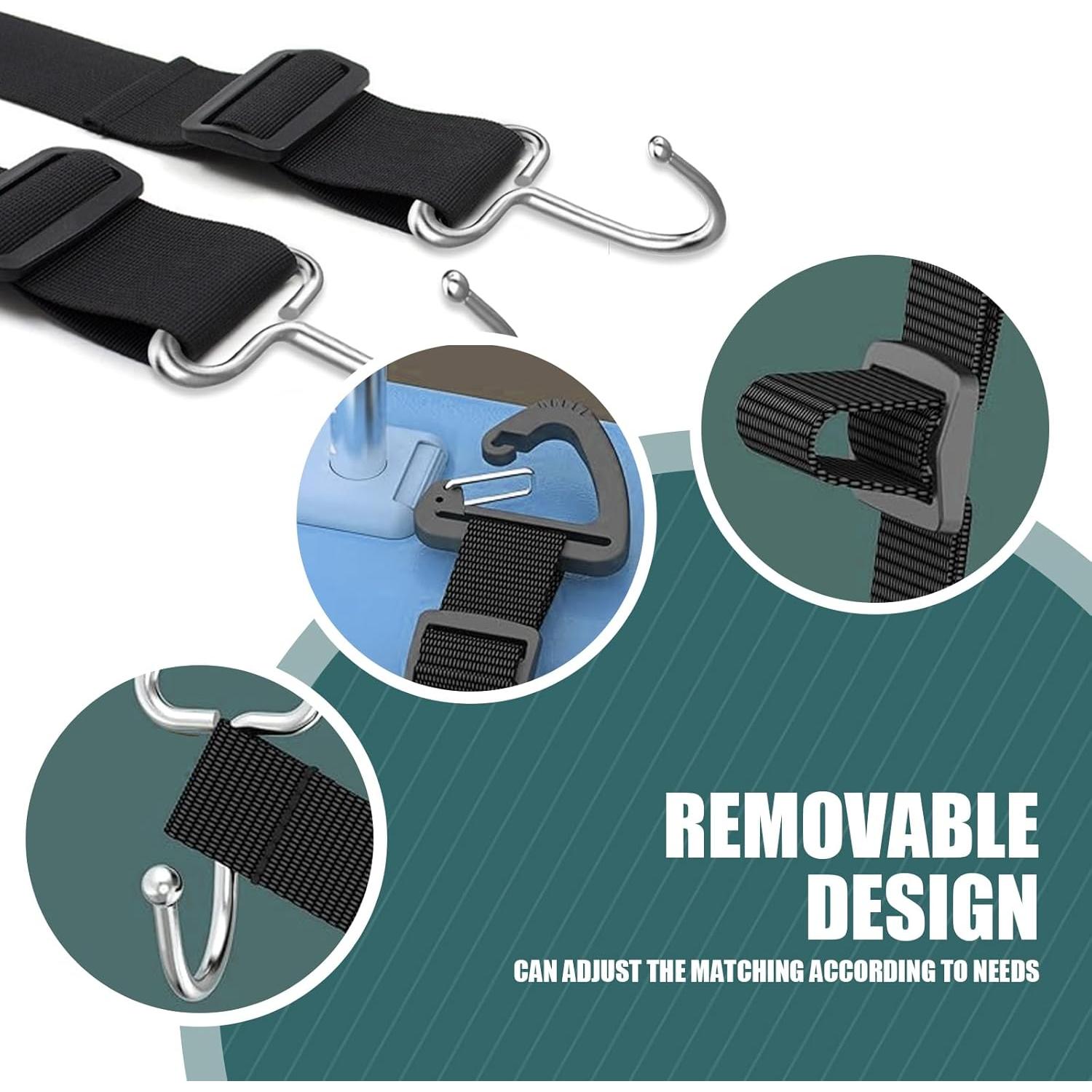 Gancho de Reposacabezas de Coche Awlbed 2 Pcs Ajustable Negro