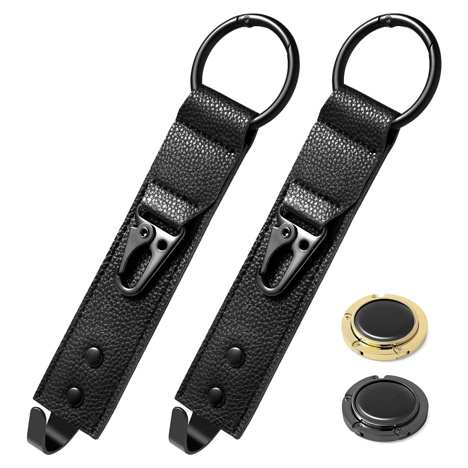 Ganchos para bolso de coche Enlivik - Juego de 2 ganchos de cuero