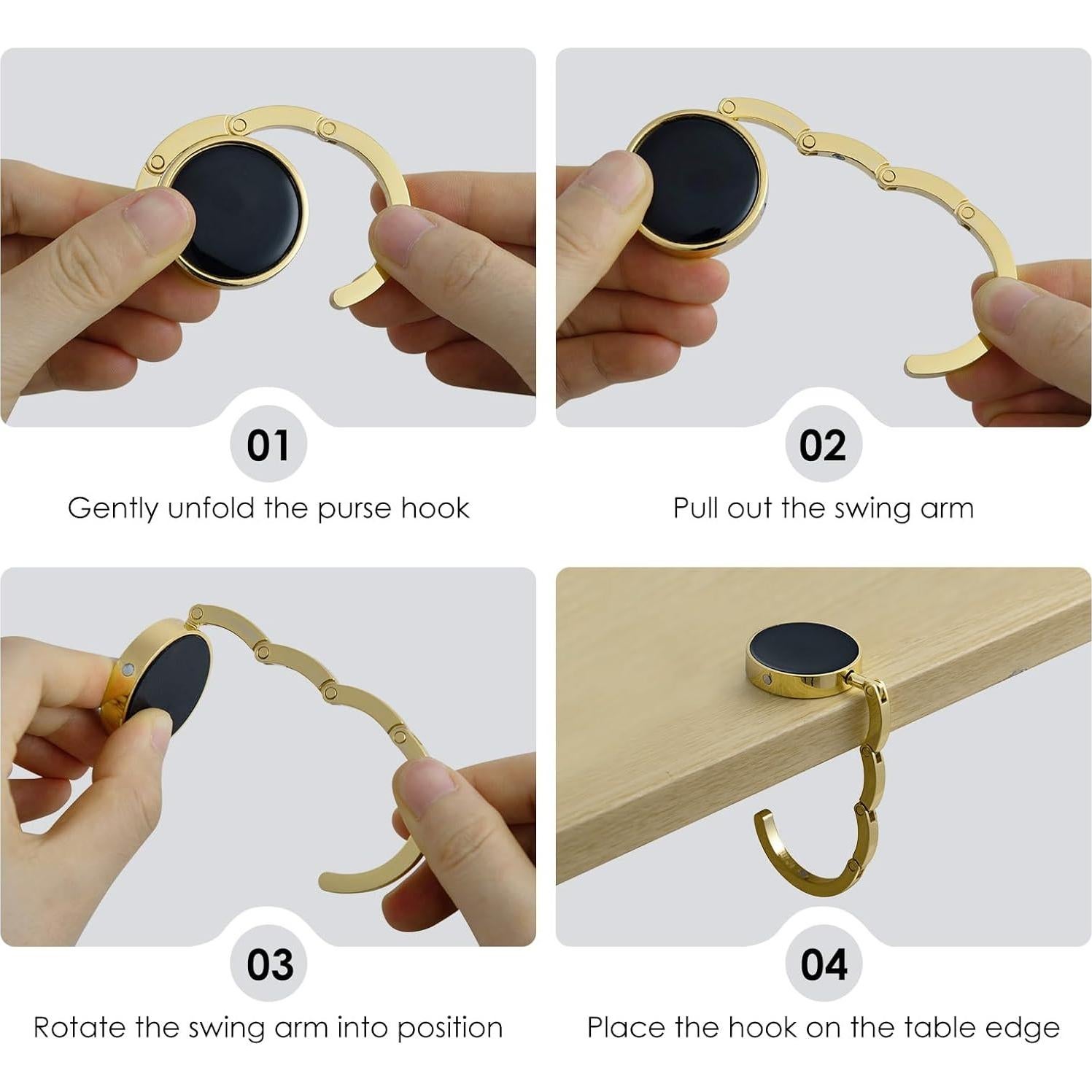 Ganchos para bolso de coche Enlivik - Juego de 2 ganchos de cuero