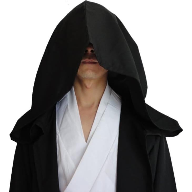 GOLDSTITCH Bata con Capucha Hombre Disfraz Cosplay Negro