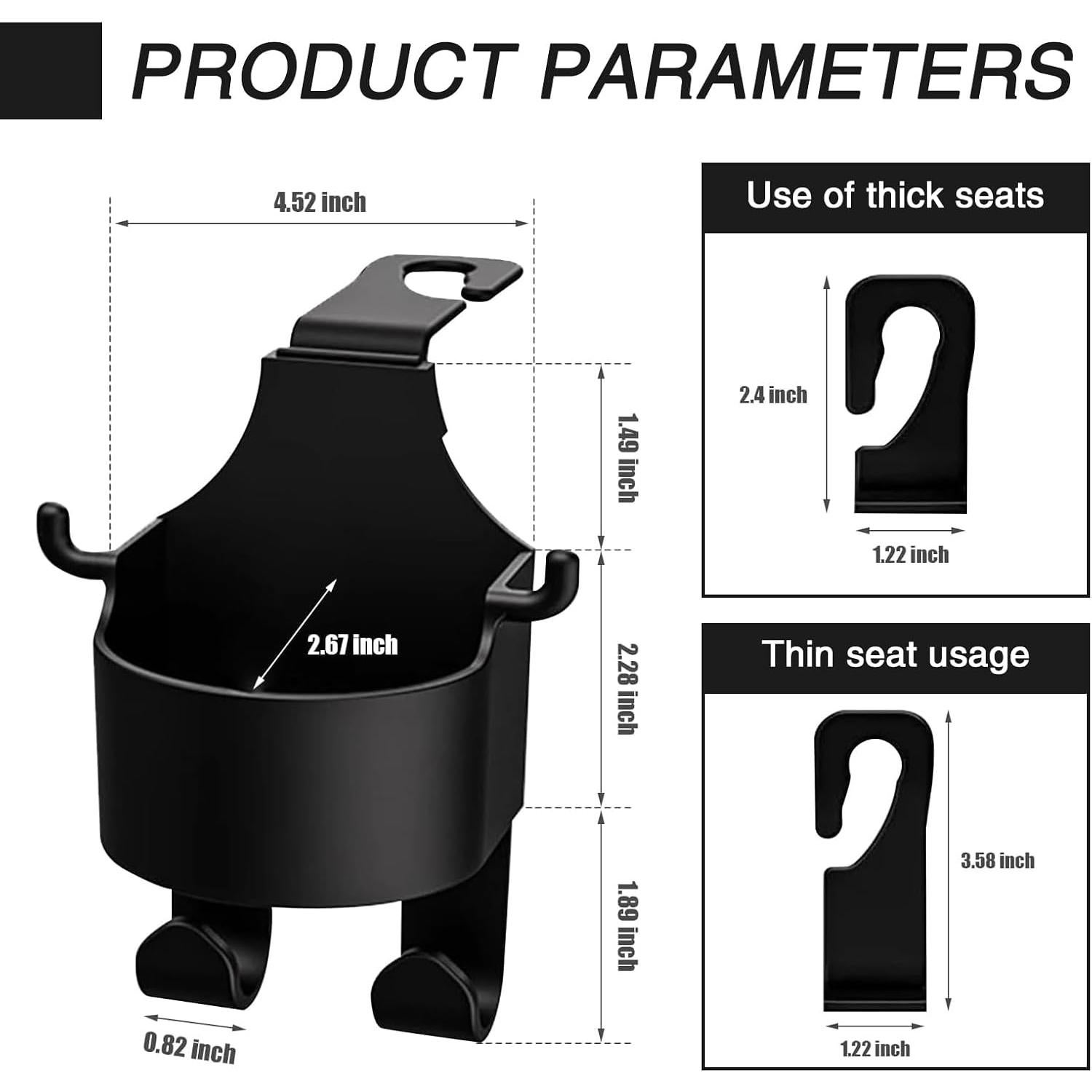 Ganchos para Reposacabezas de Coche Getfay 2 Piezas Multifuncional