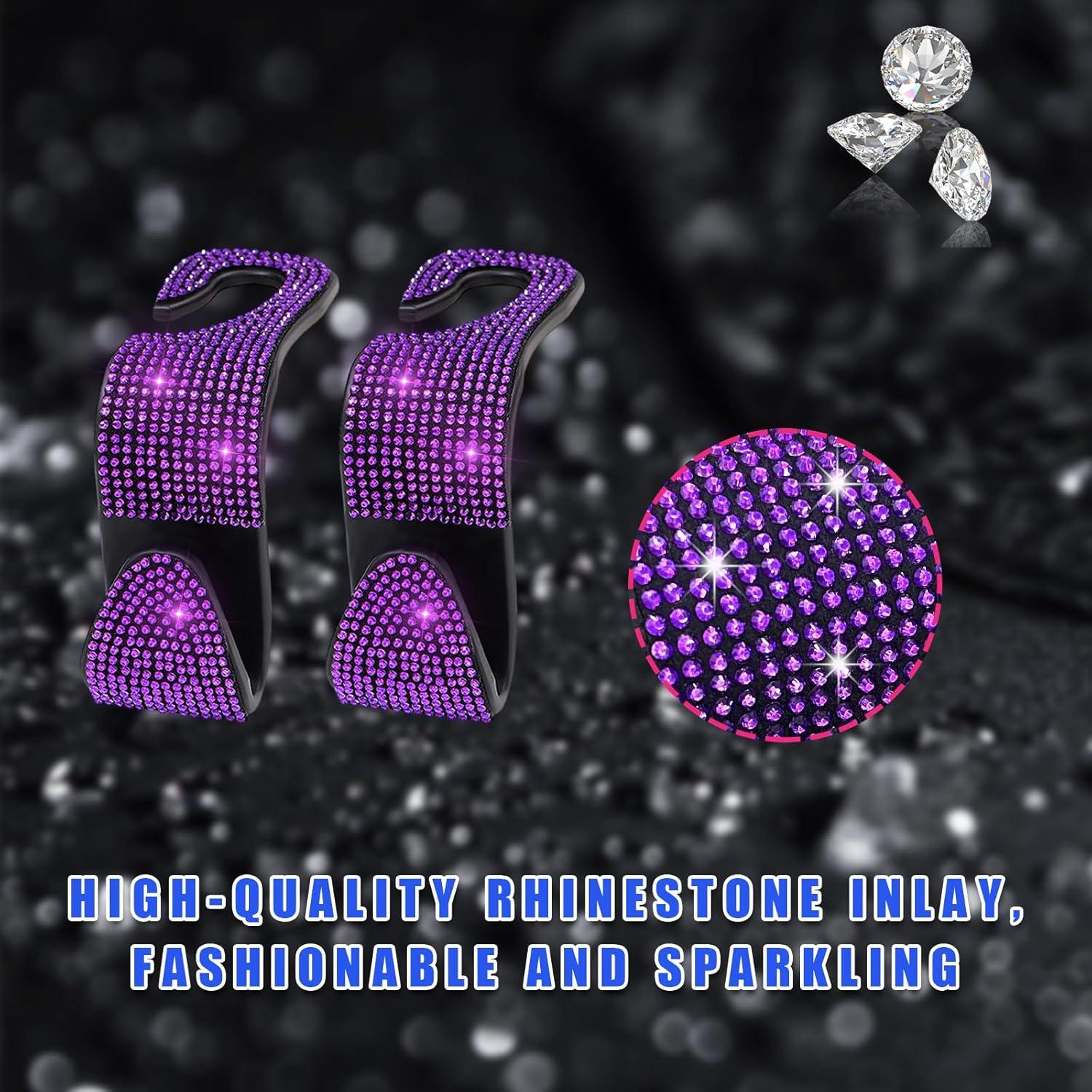 Ganchos para Reposacabezas de Coche Ohleats 4 PCS Púrpura