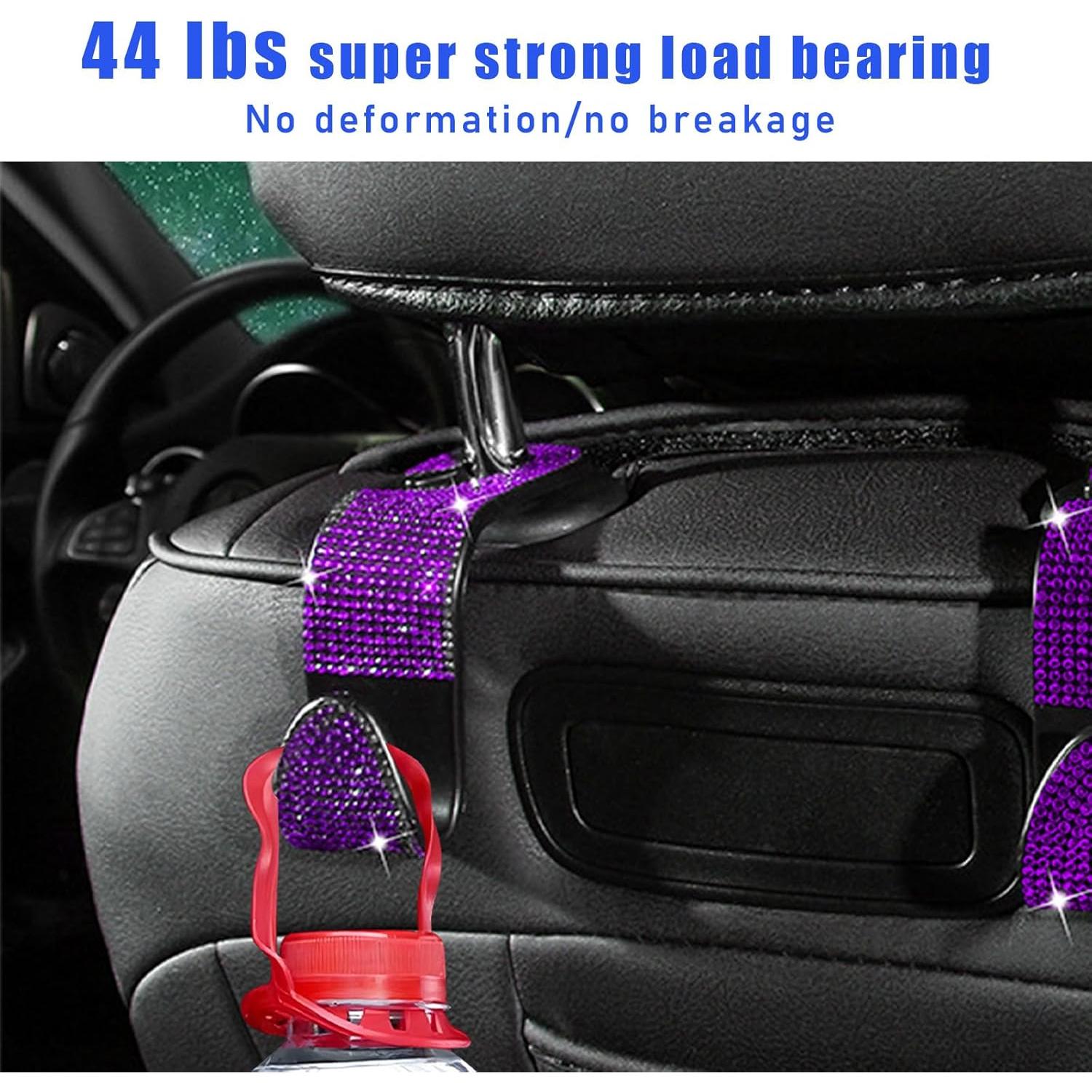 Ganchos para Reposacabezas de Coche Ohleats 4 PCS Púrpura