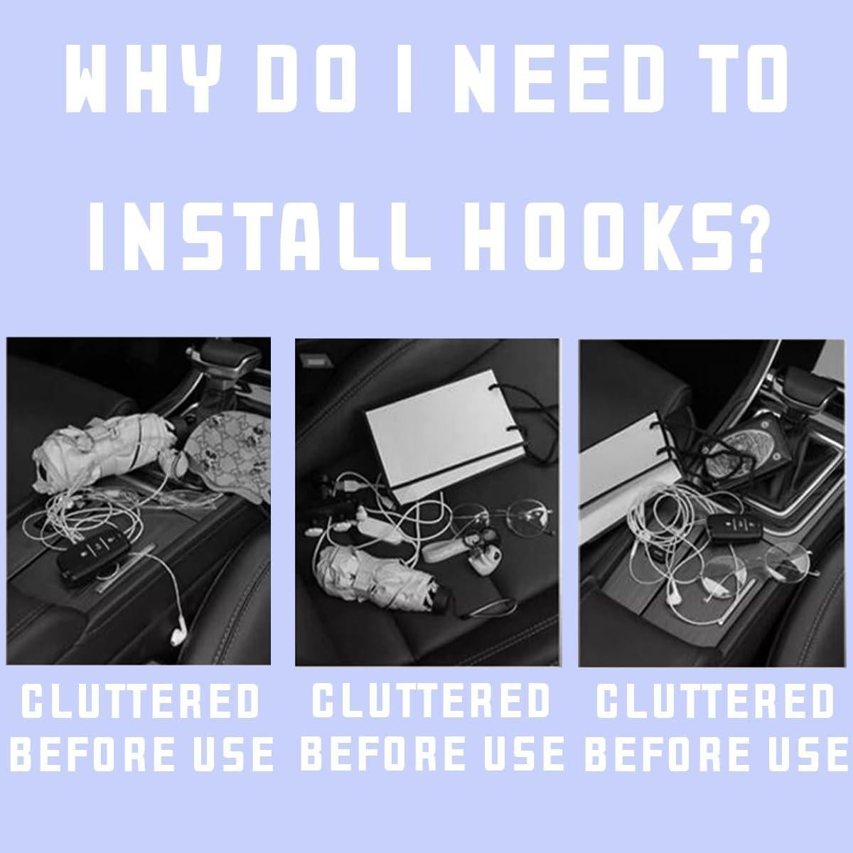 2 Ganchos para Reposacabezas Bittwee - Organizador de Auto Negro