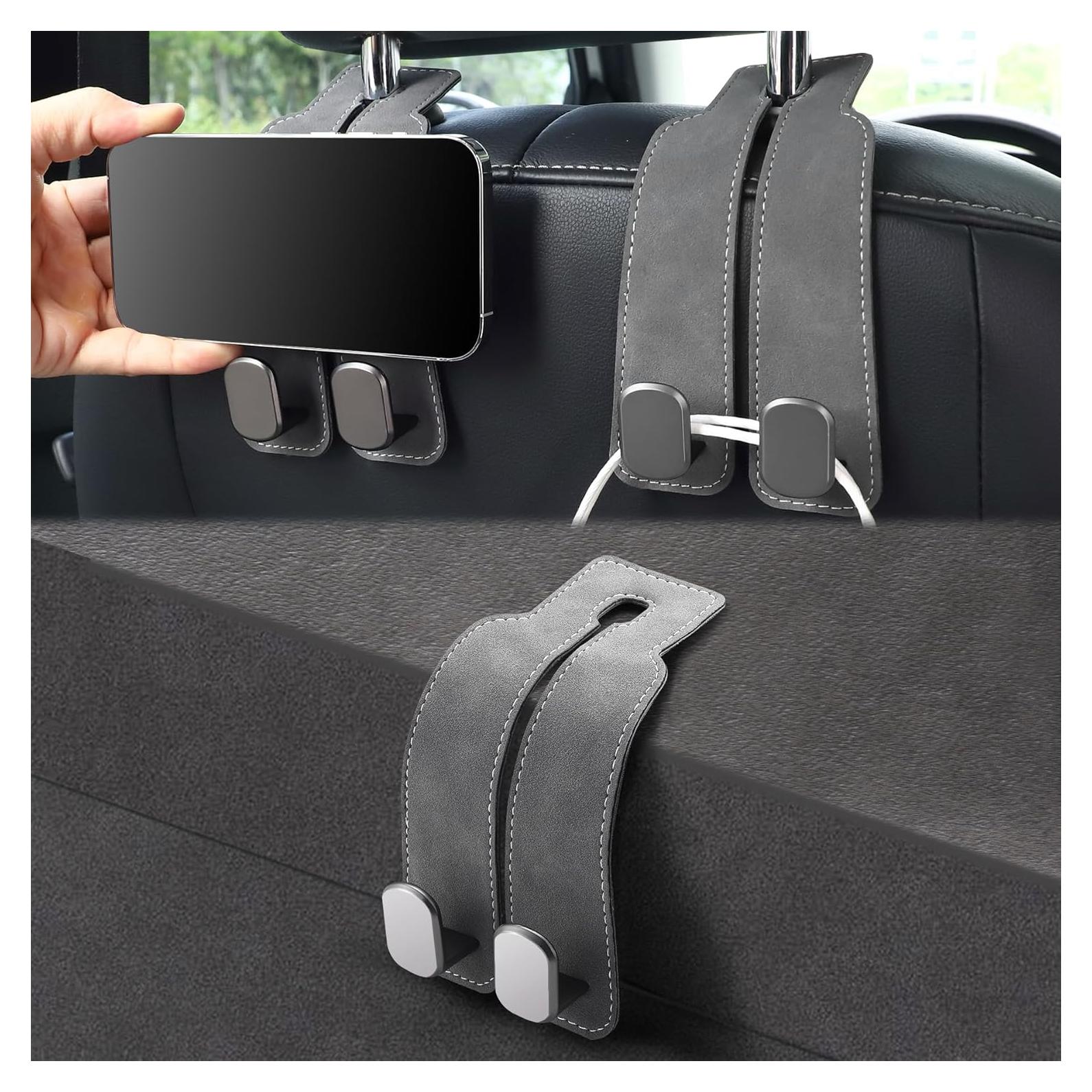 Gancho Doble para Reposacabezas LivTee - Organizador de Automóvil Gris
