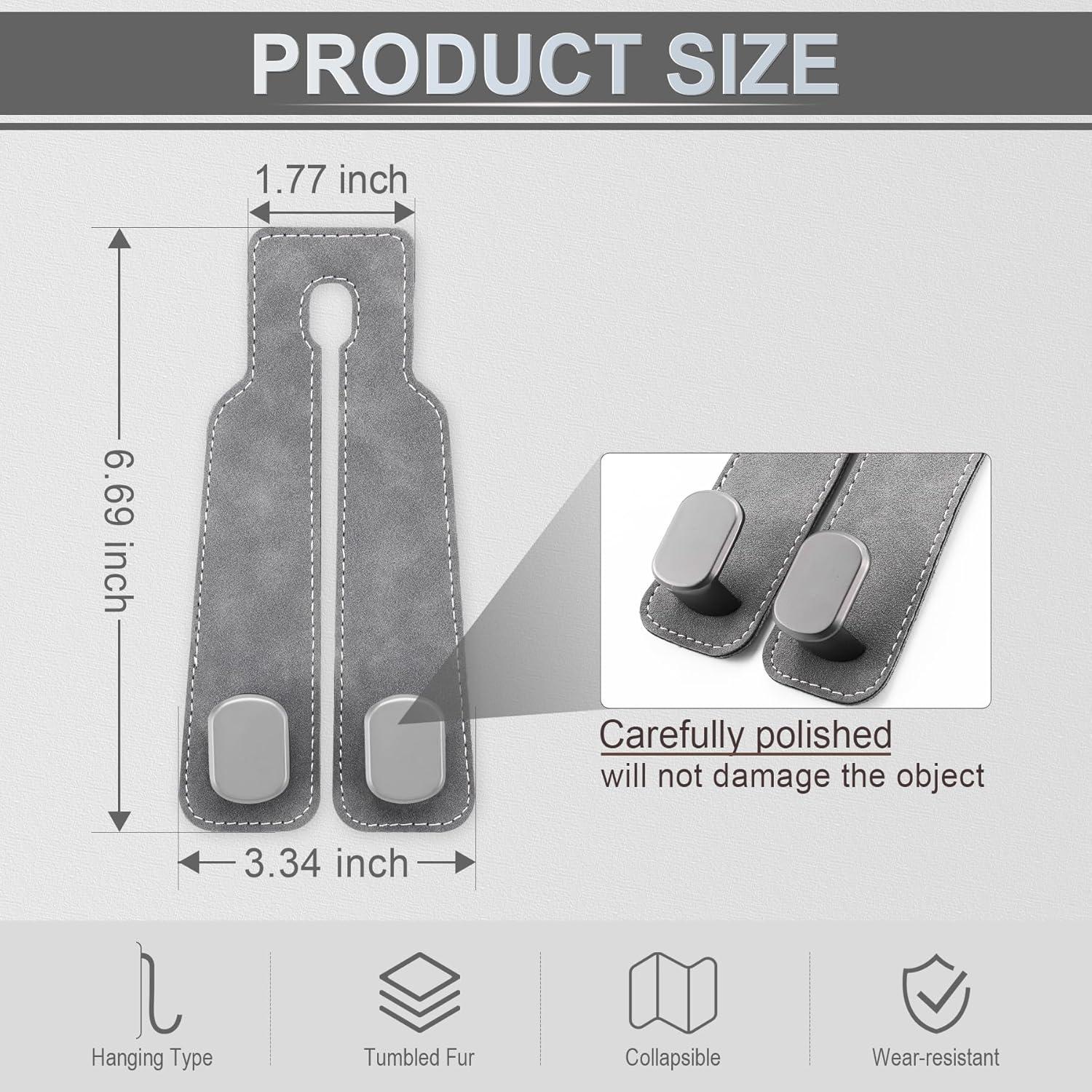 Gancho Doble para Reposacabezas LivTee - Organizador de Automóvil Gris