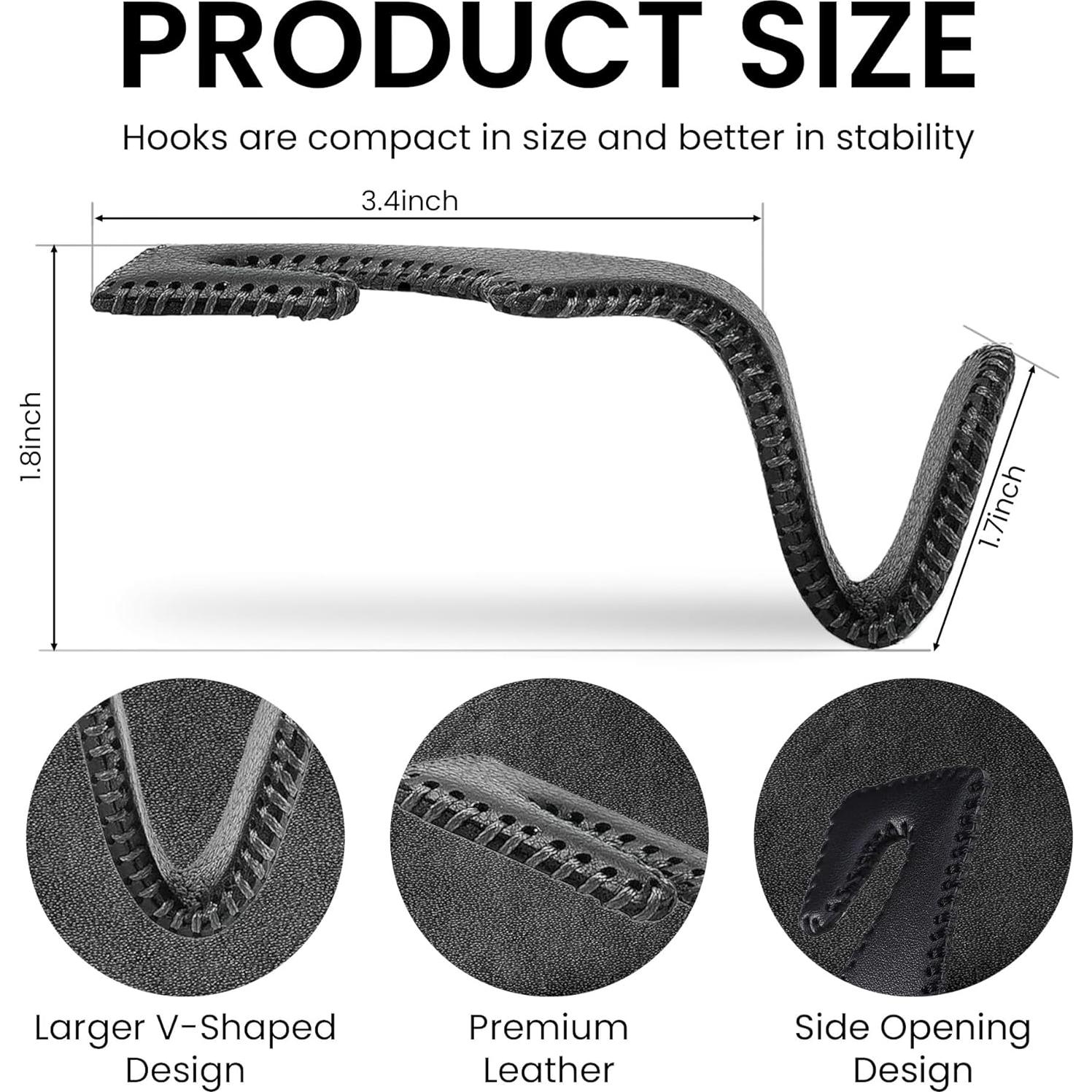 Ganchos para Asiento de Coche Cartaxio - 2 Pcs Negro