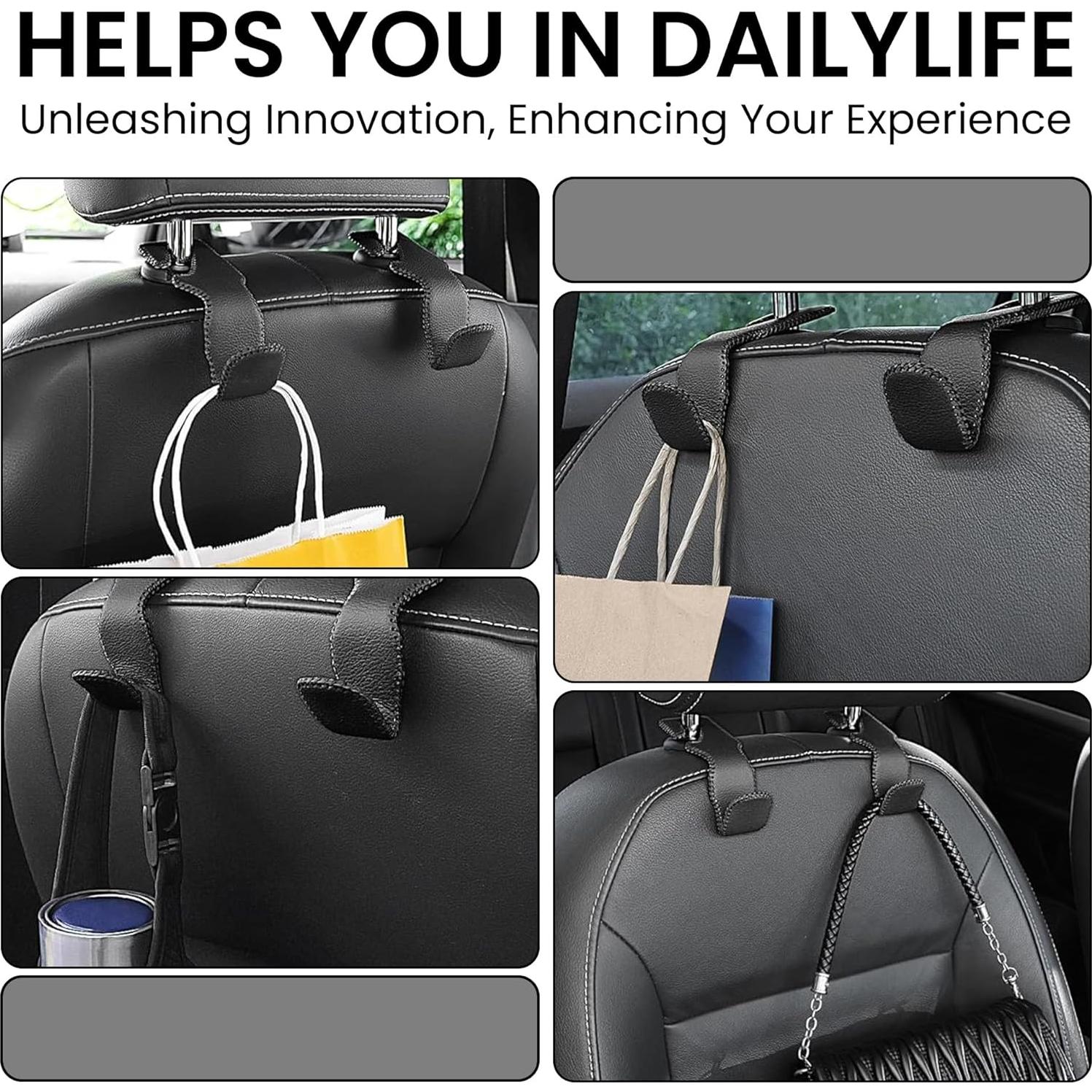 Ganchos para Asiento de Coche Cartaxio - 2 Pcs Negro