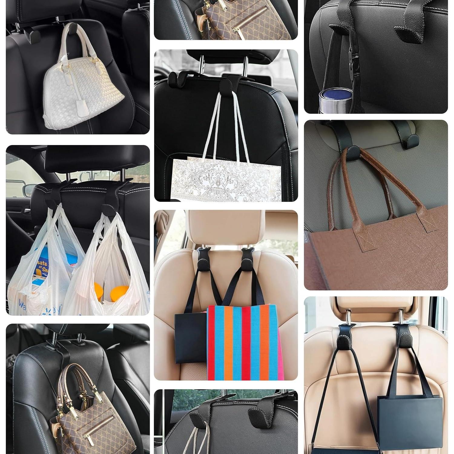 Ganchos para Asiento de Coche Cartaxio - 2 Pcs Negro