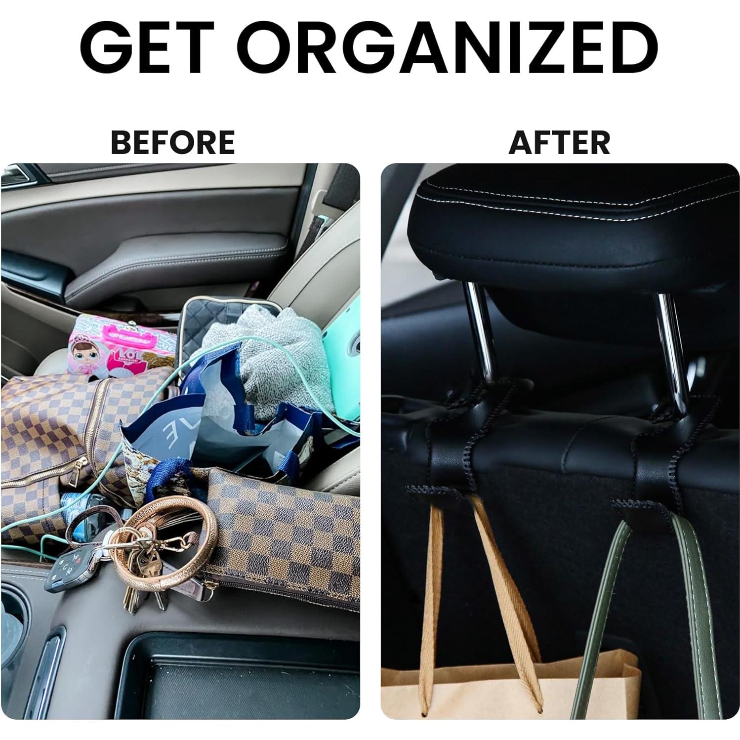 Ganchos para Asiento de Coche Cartaxio - 2 Pcs Negro