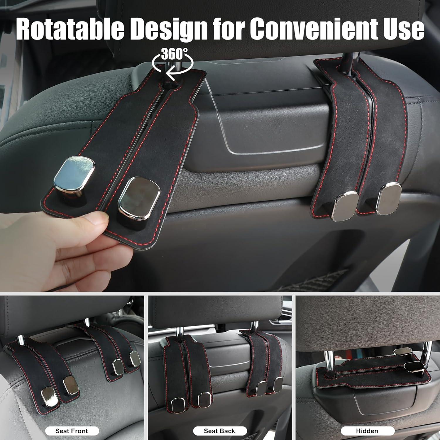 Ganchos para Reposacabezas de Coche TXROMTZ - 2 Paquete Negro