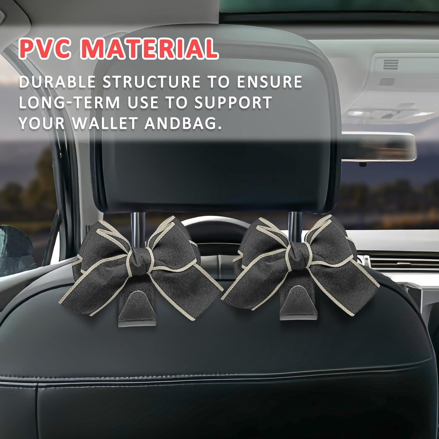 Gancho para Asiento de Coche ZOKYUYS 2PC Negro - Organizador