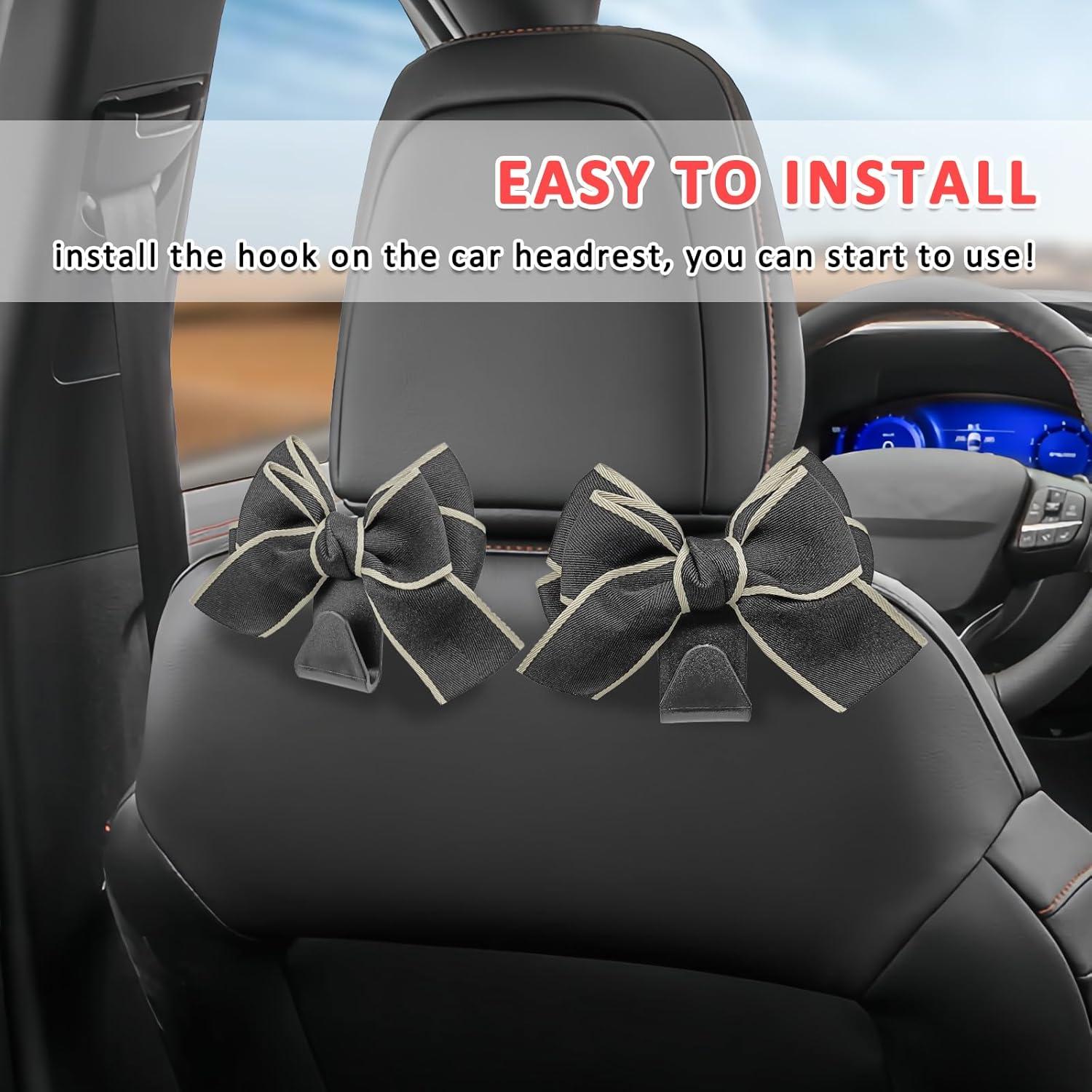 Gancho para Asiento de Coche ZOKYUYS 2PC Negro - Organizador