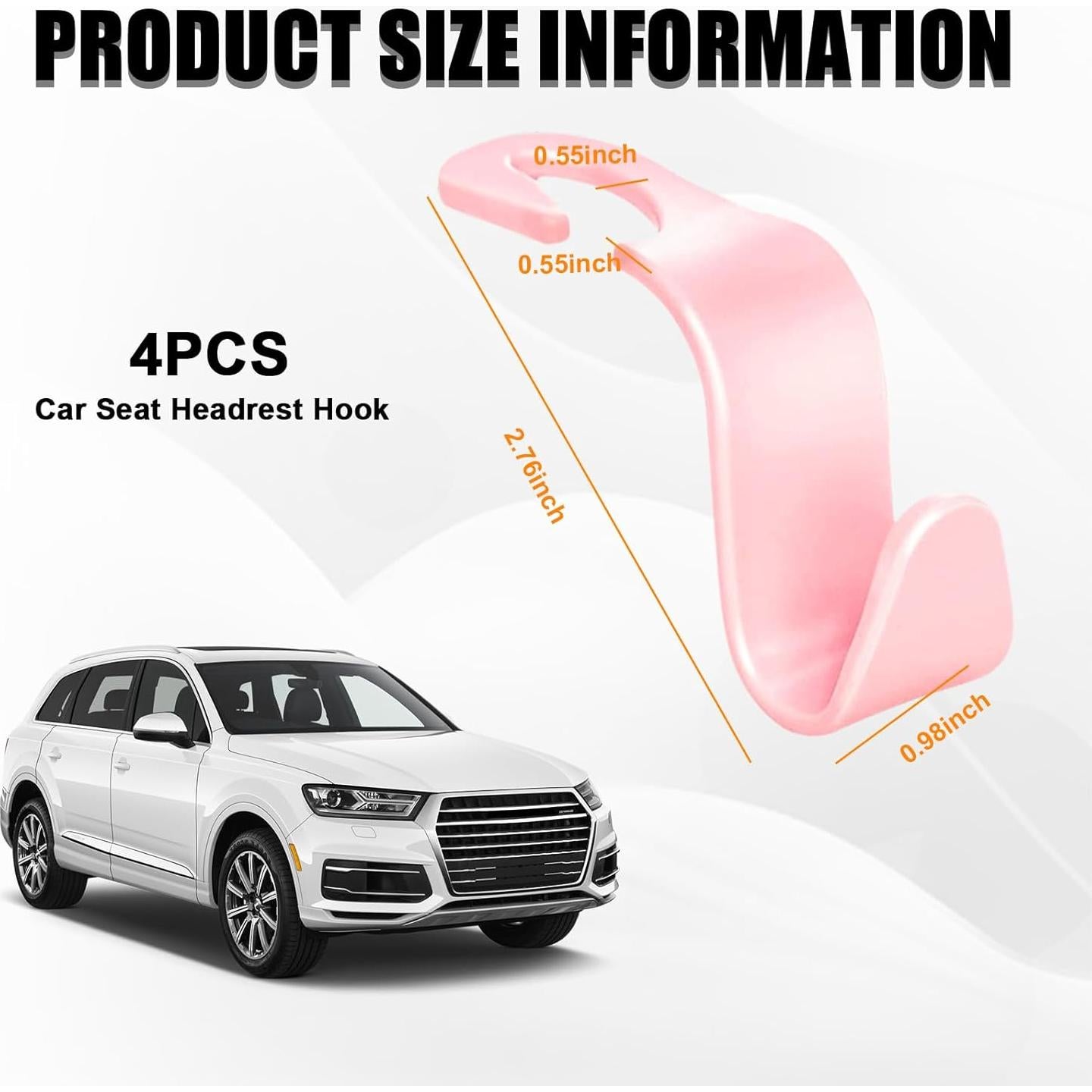 Ganchos para Reposacabezas de Asiento de Coche Ziciner 4 PCS