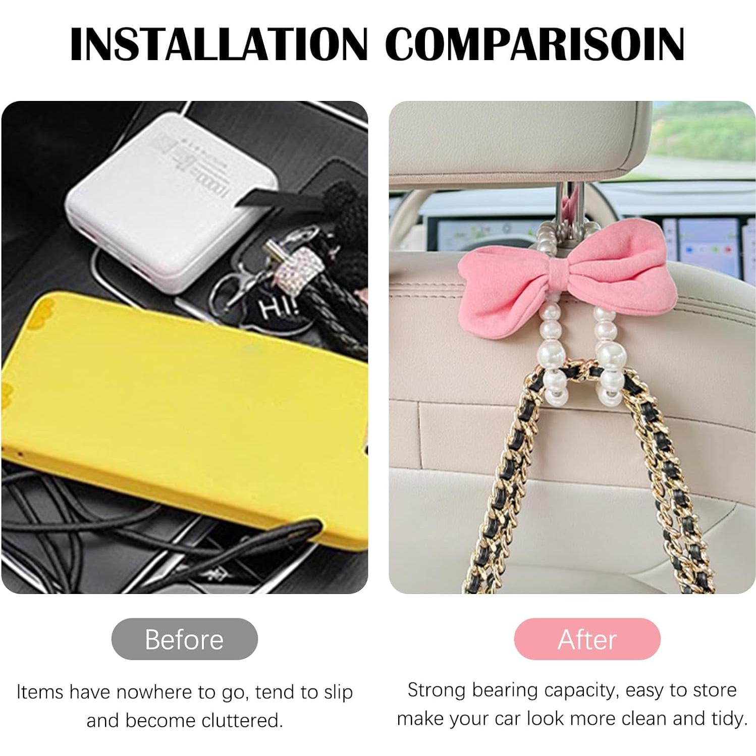 Gancho para bolso de coche TECHPLUS con diseño de perla