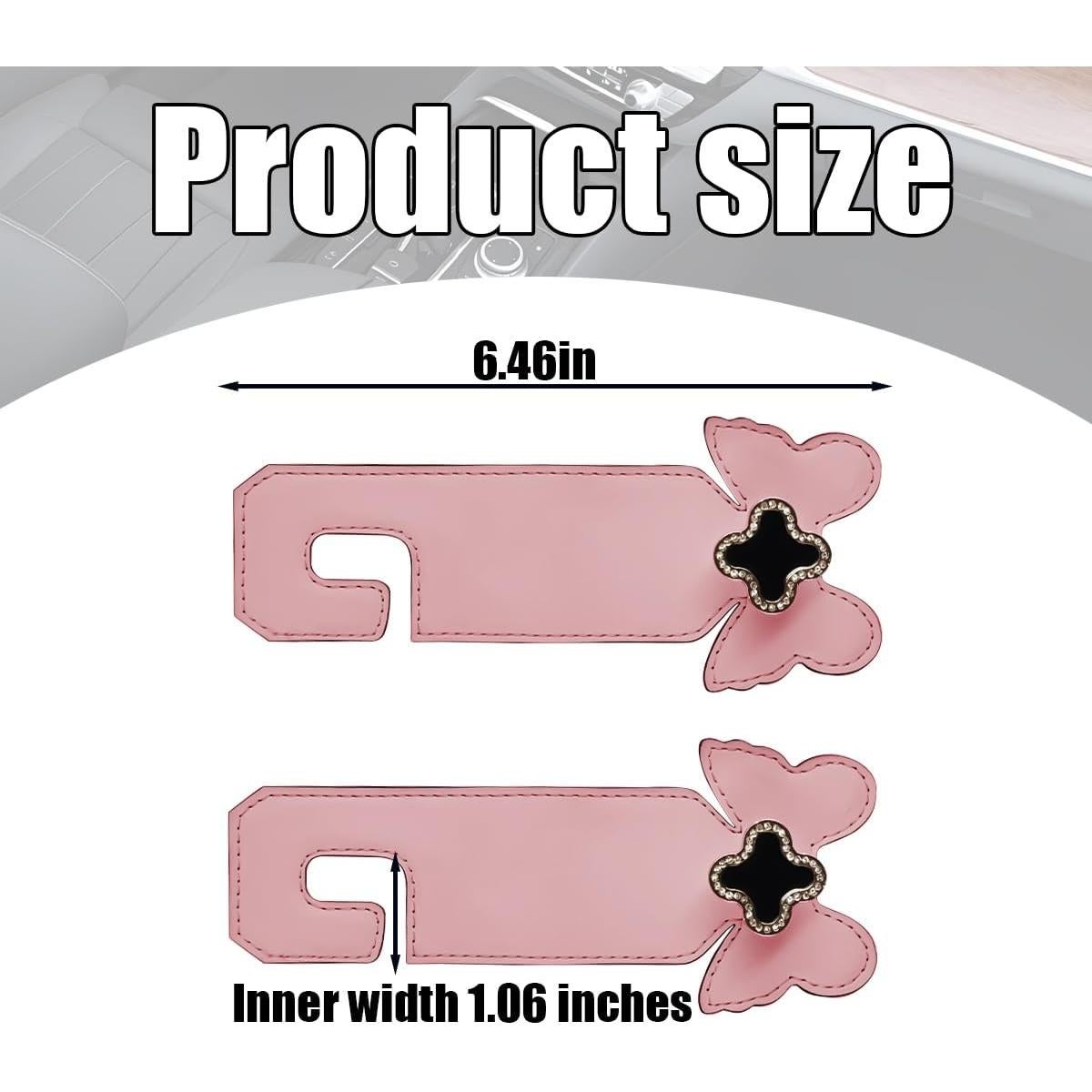 Ganchos para Reposacabezas de Coche KHGUZ - 2PCS Rosa Mariposa