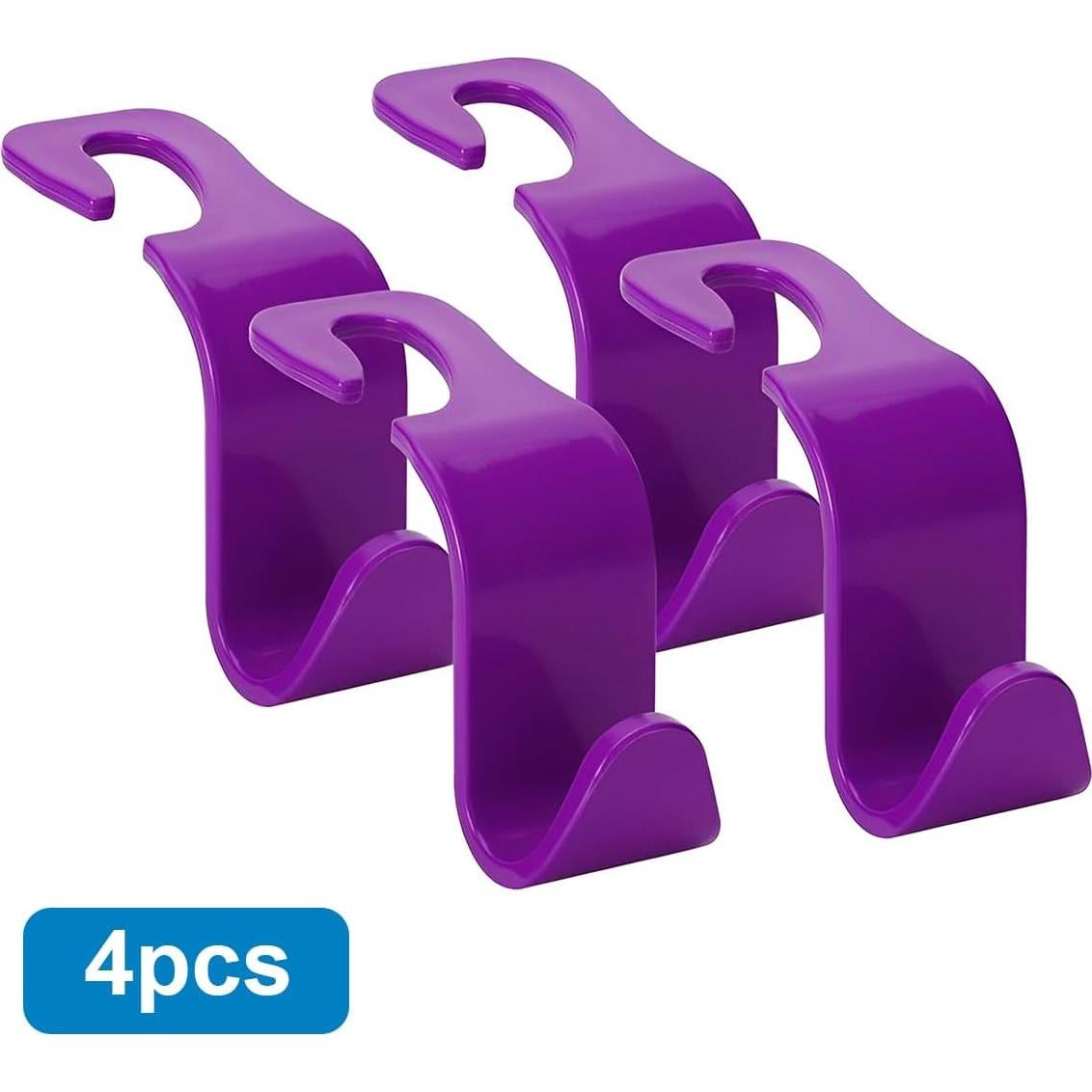Gancho para reposacabezas de coche Hanemia 4PCS púrpura