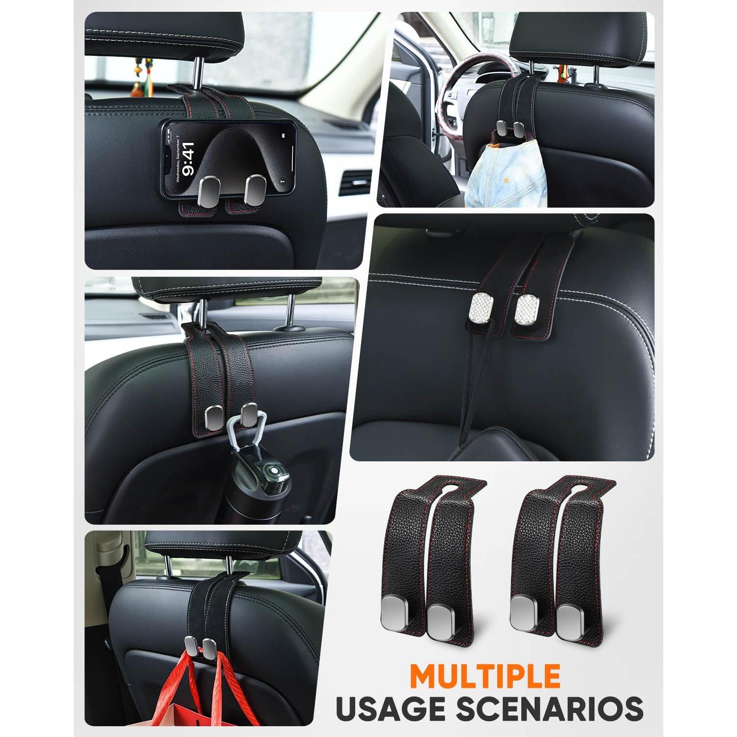 Ganchos para Reposacabezas de Automóvil FCCAIRMS - Paquete de 2