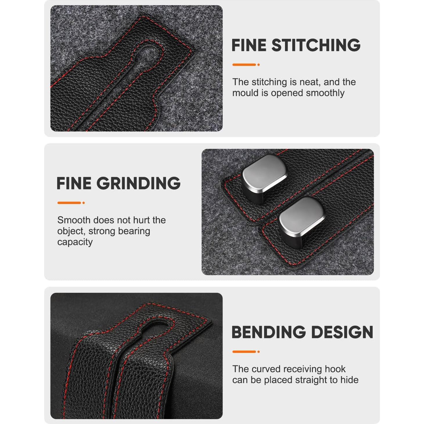 Ganchos para Reposacabezas de Automóvil FCCAIRMS - Paquete de 2