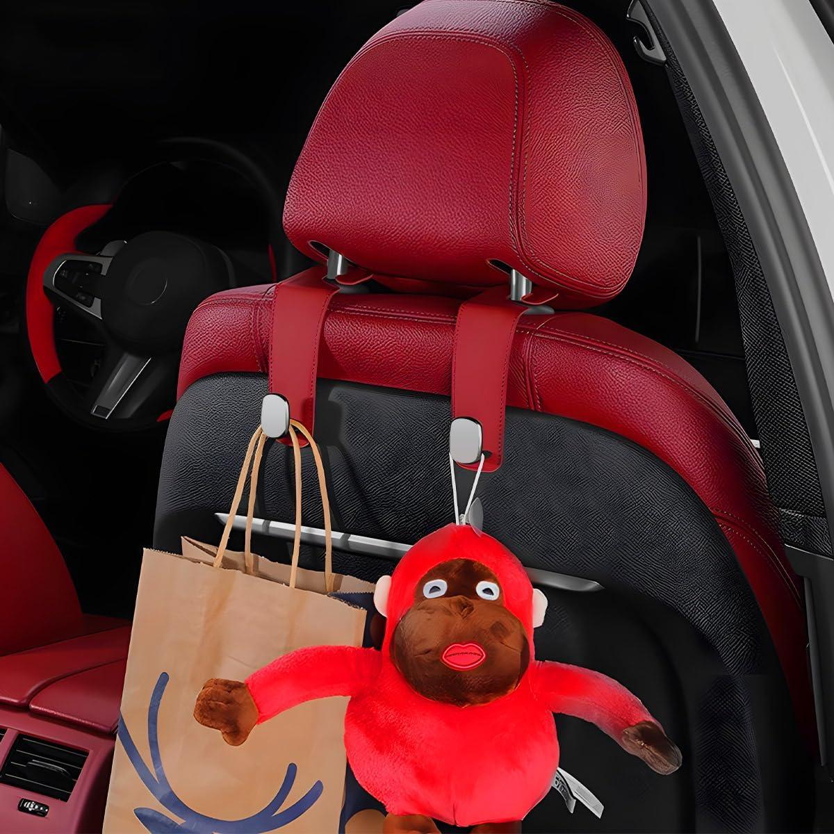 Ganchos para Reposacabezas de Coche Wevdn - 2 Pcs Rojo