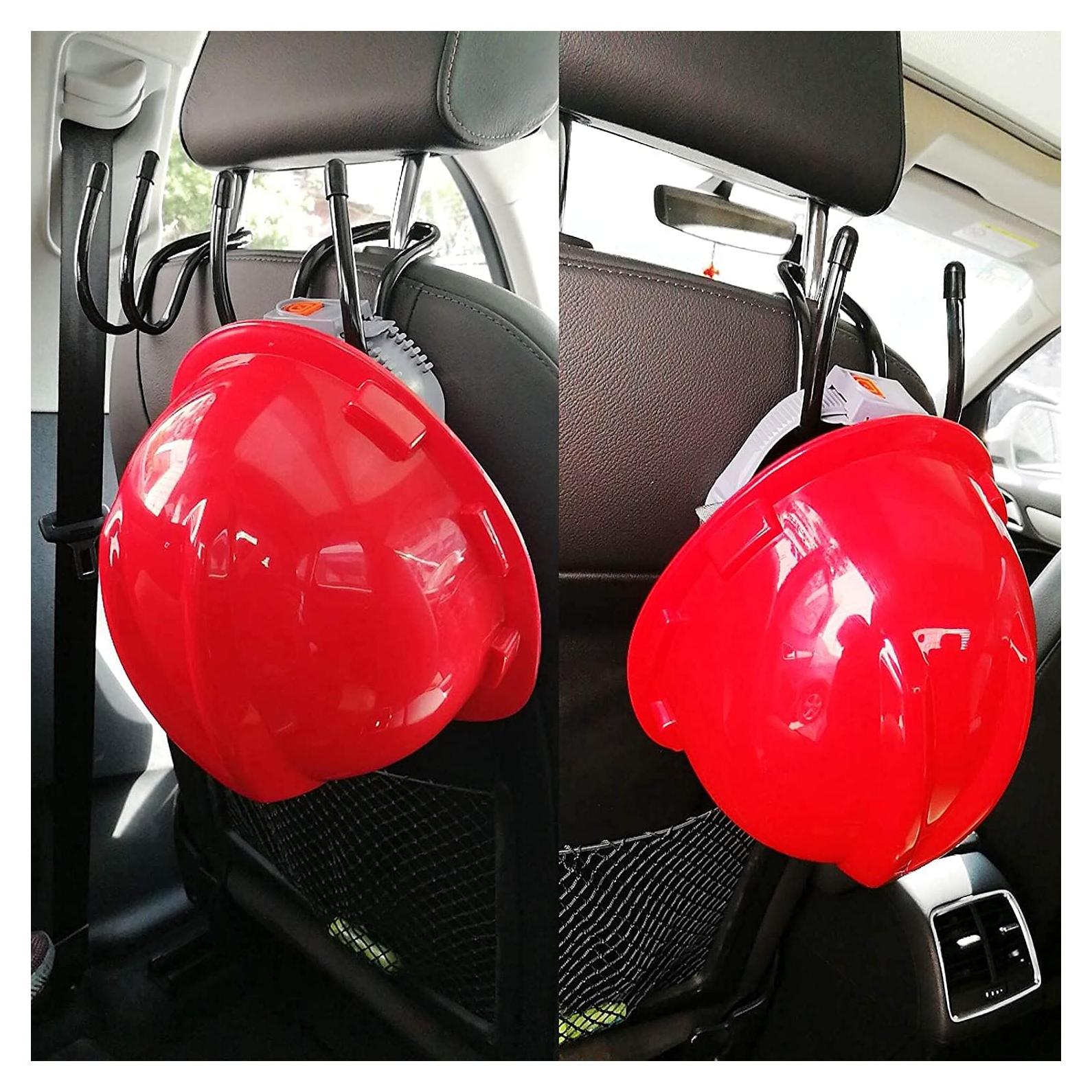 Ganchos Ajustables para Reposacabezas - Soporte de Casco y Bolsos