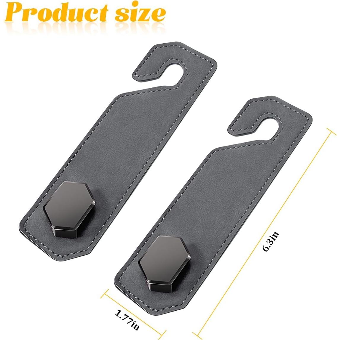 Ganchos para Reposacabezas de Asiento Bittwee 4PCS Gris