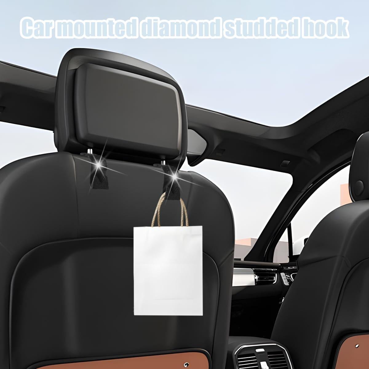 Ganchos para Reposacabezas de Coche KHGUZ - 2 Piezas Negro