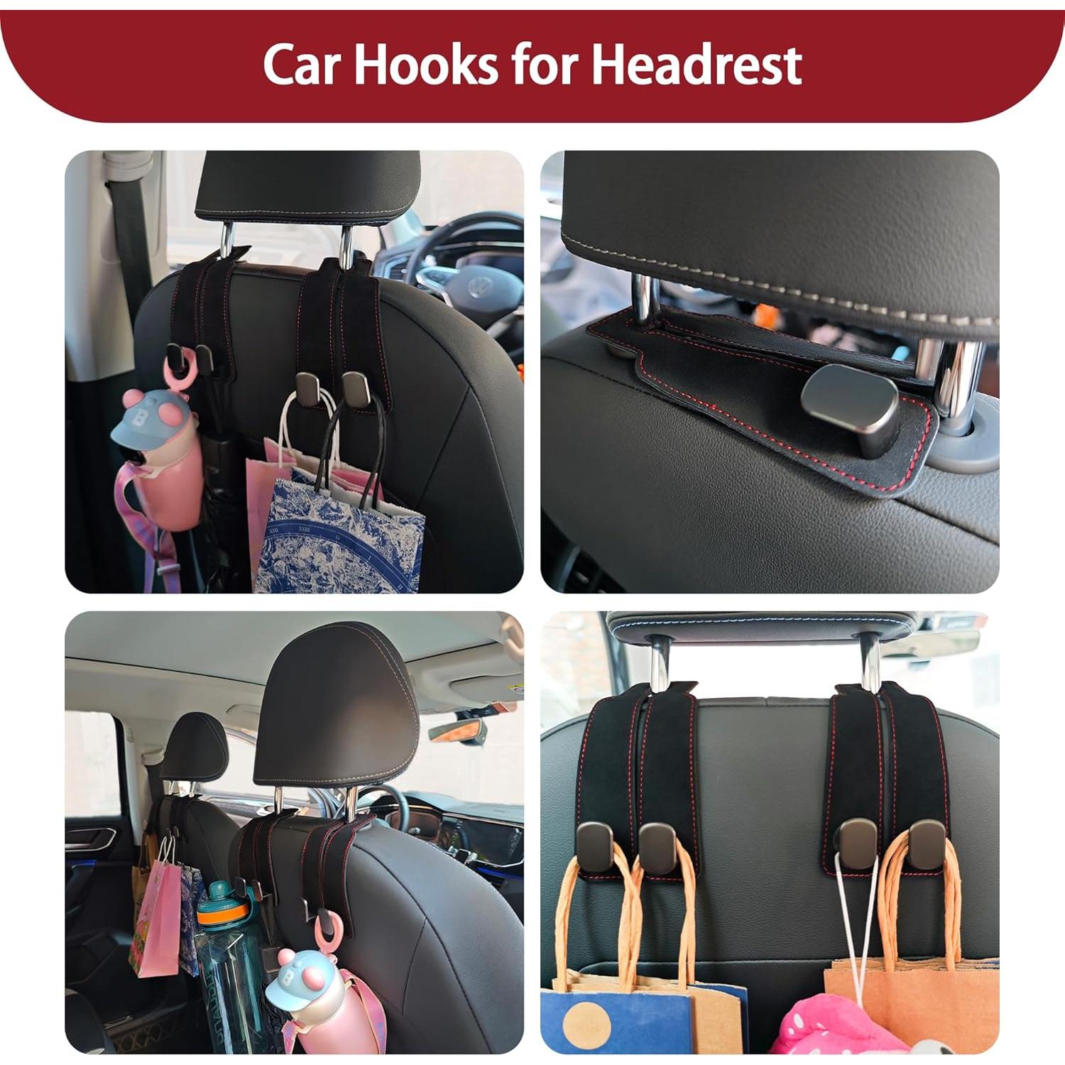 Ganchos para Asiento de Coche AXELIS 2 en 1 Negro 2PCS