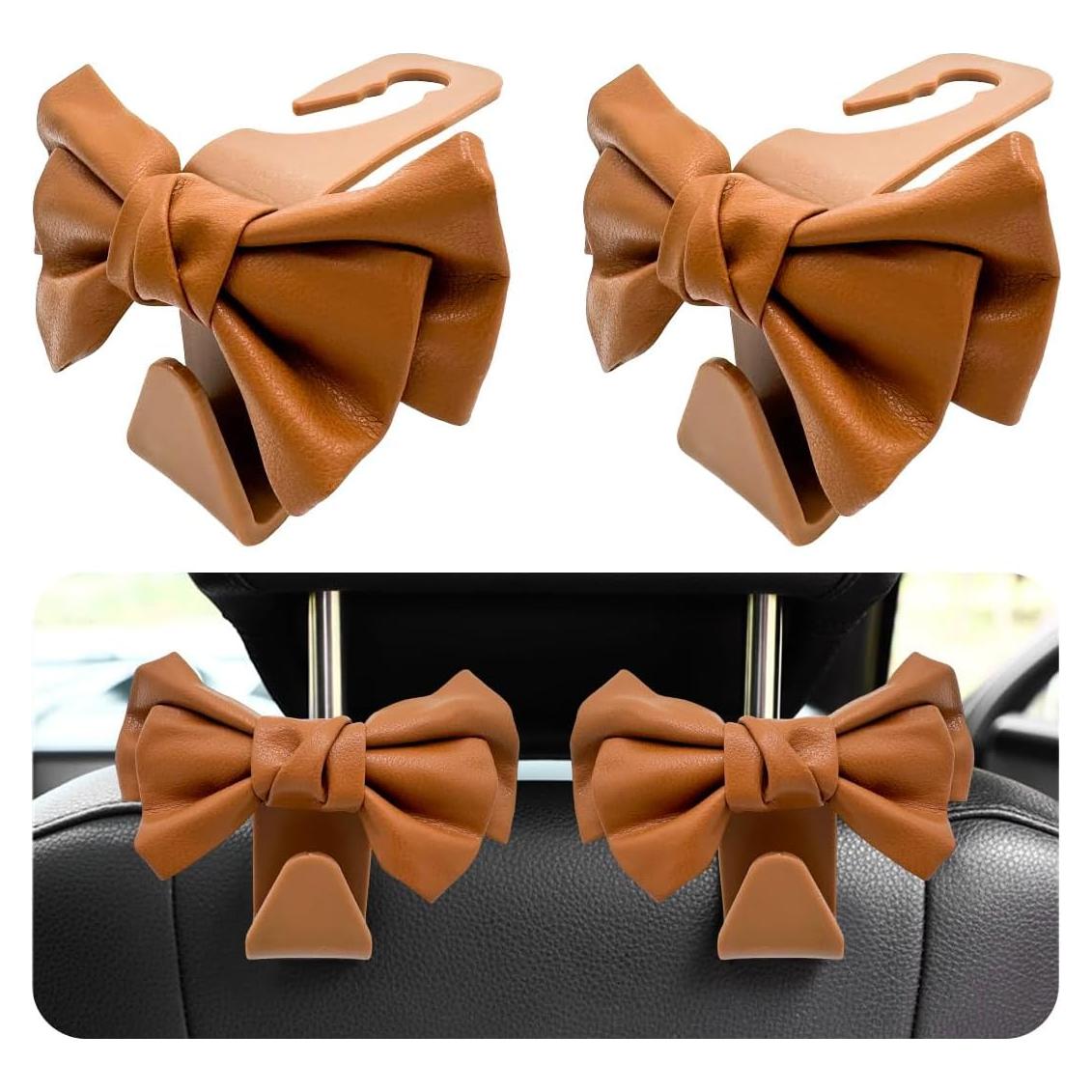 Ganchos para Reposacabezas de Auto Yourkar 2 PCS Marrón