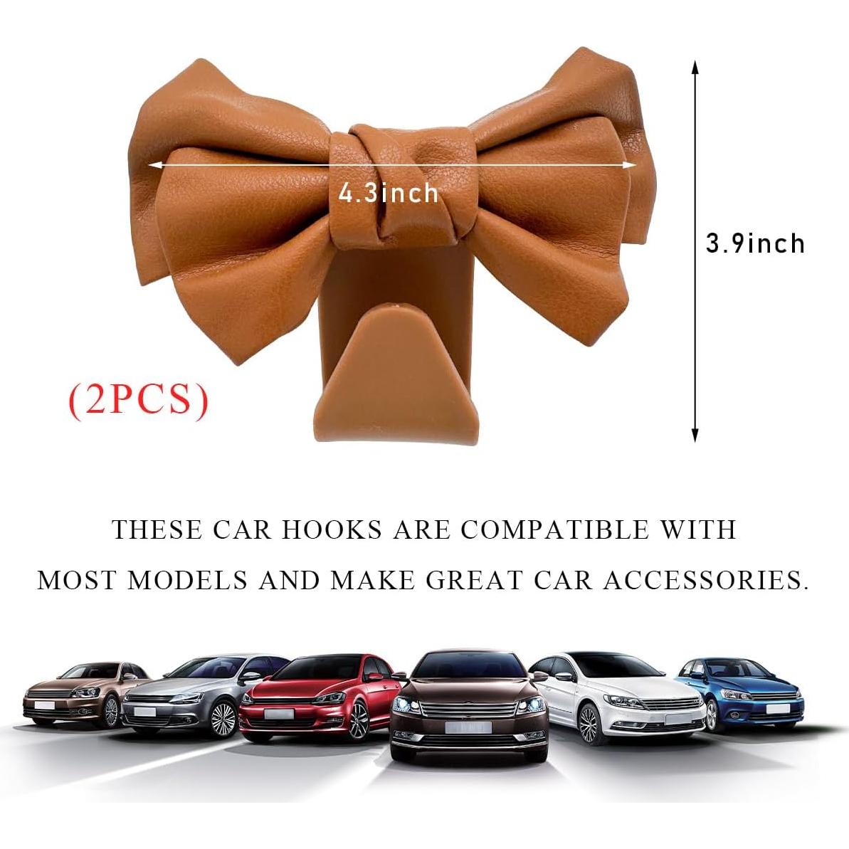 Ganchos para Reposacabezas de Auto Yourkar 2 PCS Marrón