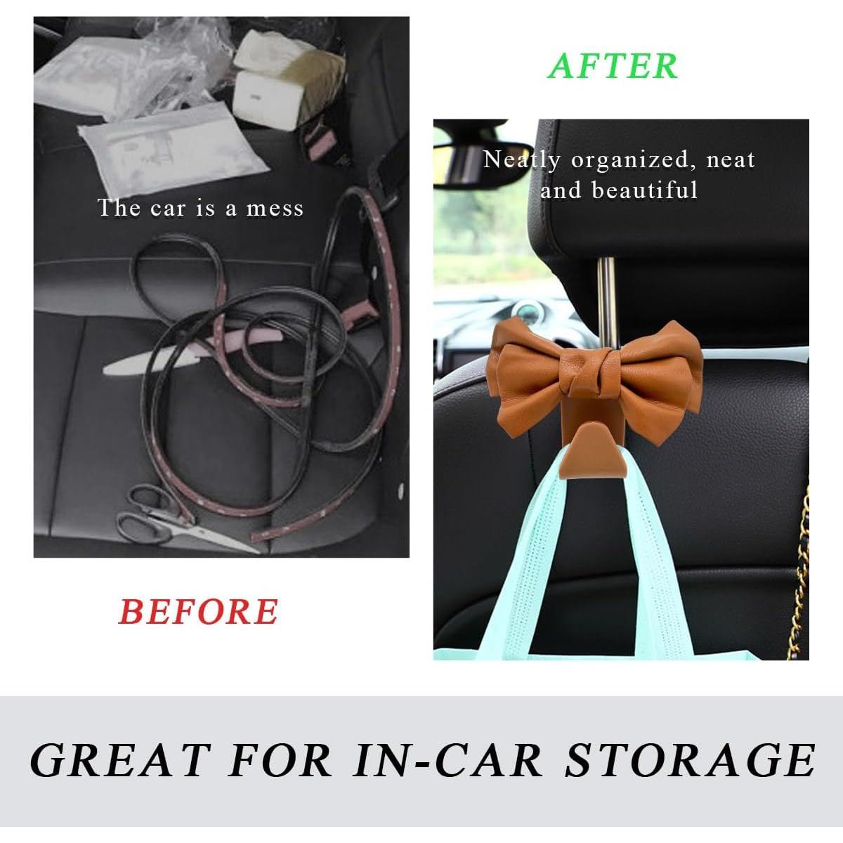 Ganchos para Reposacabezas de Auto Yourkar 2 PCS Marrón