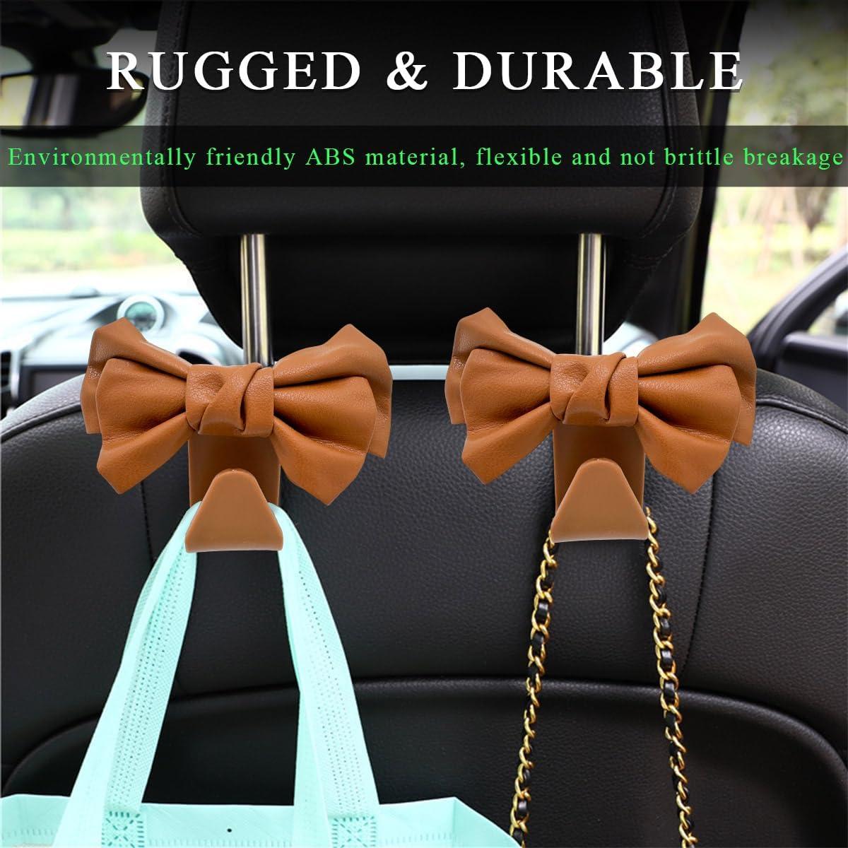 Ganchos para Reposacabezas de Auto Yourkar 2 PCS Marrón