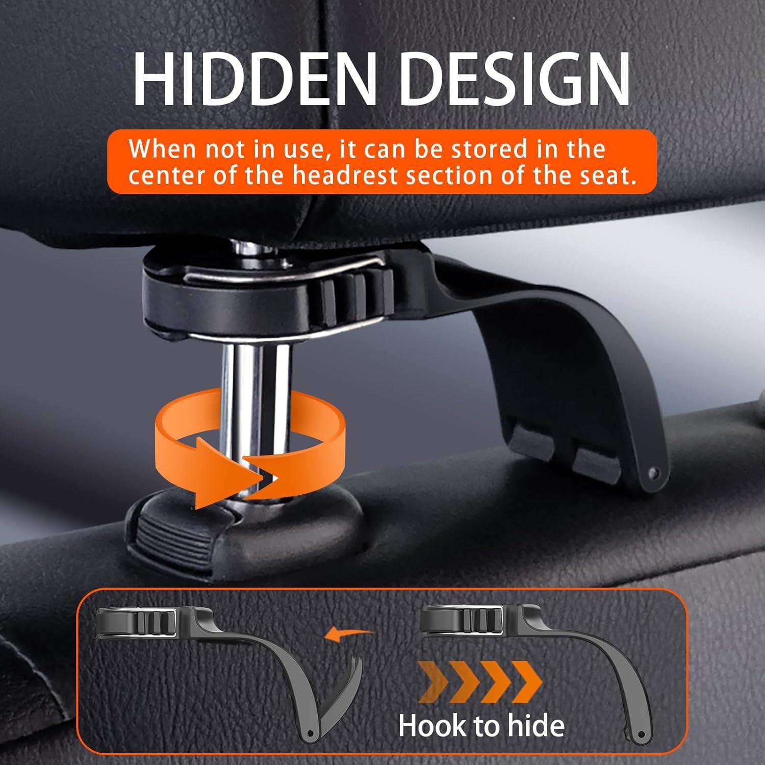 Gancho Oculto Plegable OATSBASF para Reposacabezas de Coche