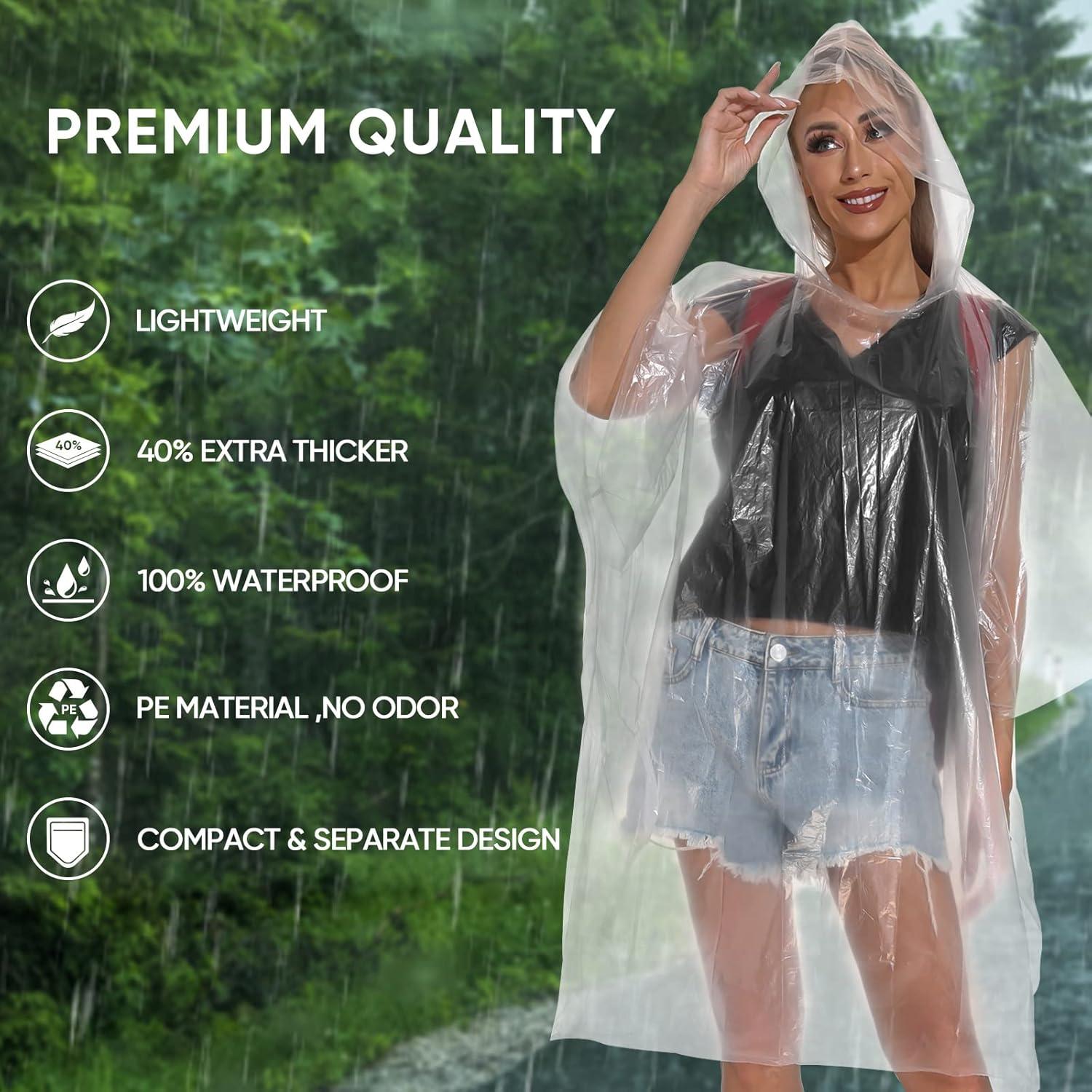 Ponchos Desechables APEXUP para Adultos - Paquete de 10 Azul