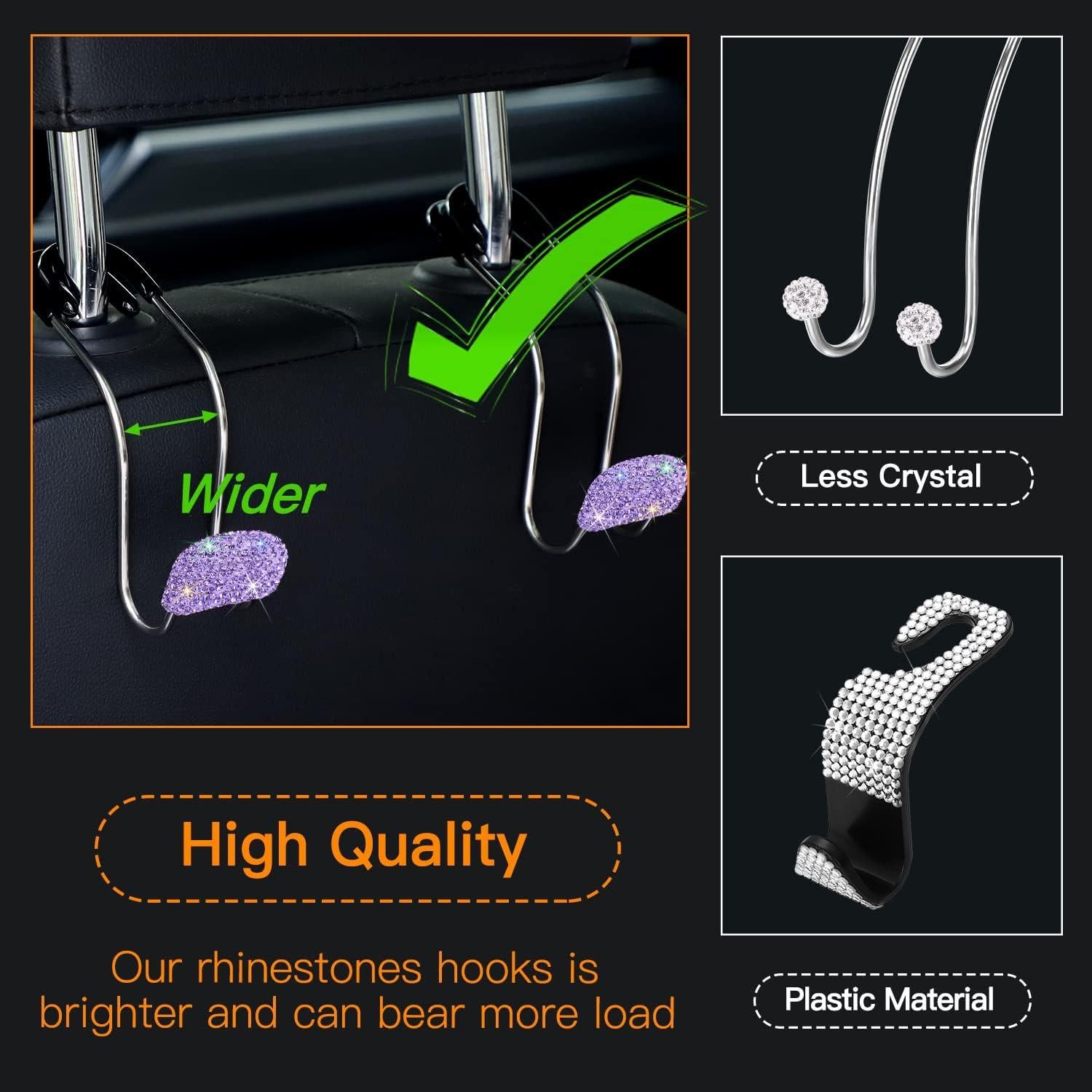 Soporte de bolso SAVORI para coche, ganchos metálicos 2PCS