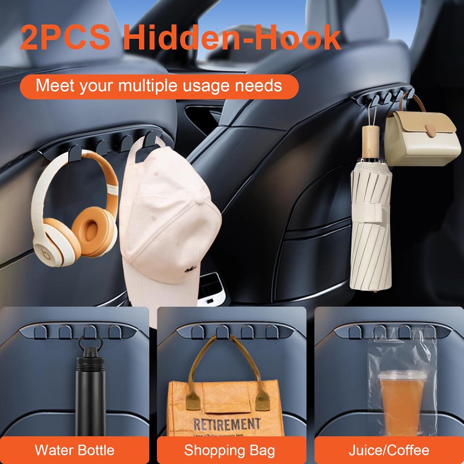 Ganchos de Asiento para Tesla Model 3 y Y COSLAKE 2PCS