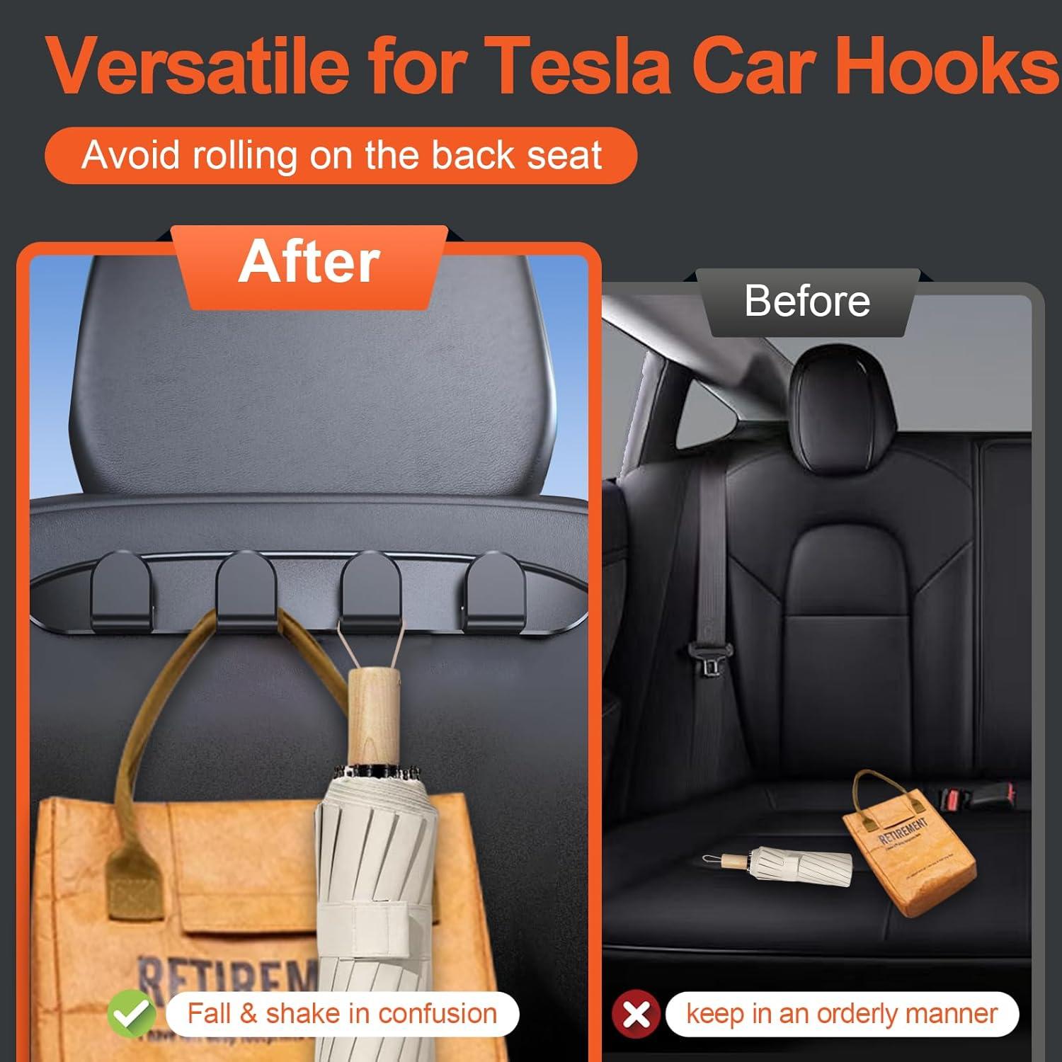 Ganchos de Asiento para Tesla Model 3 y Y COSLAKE 2PCS