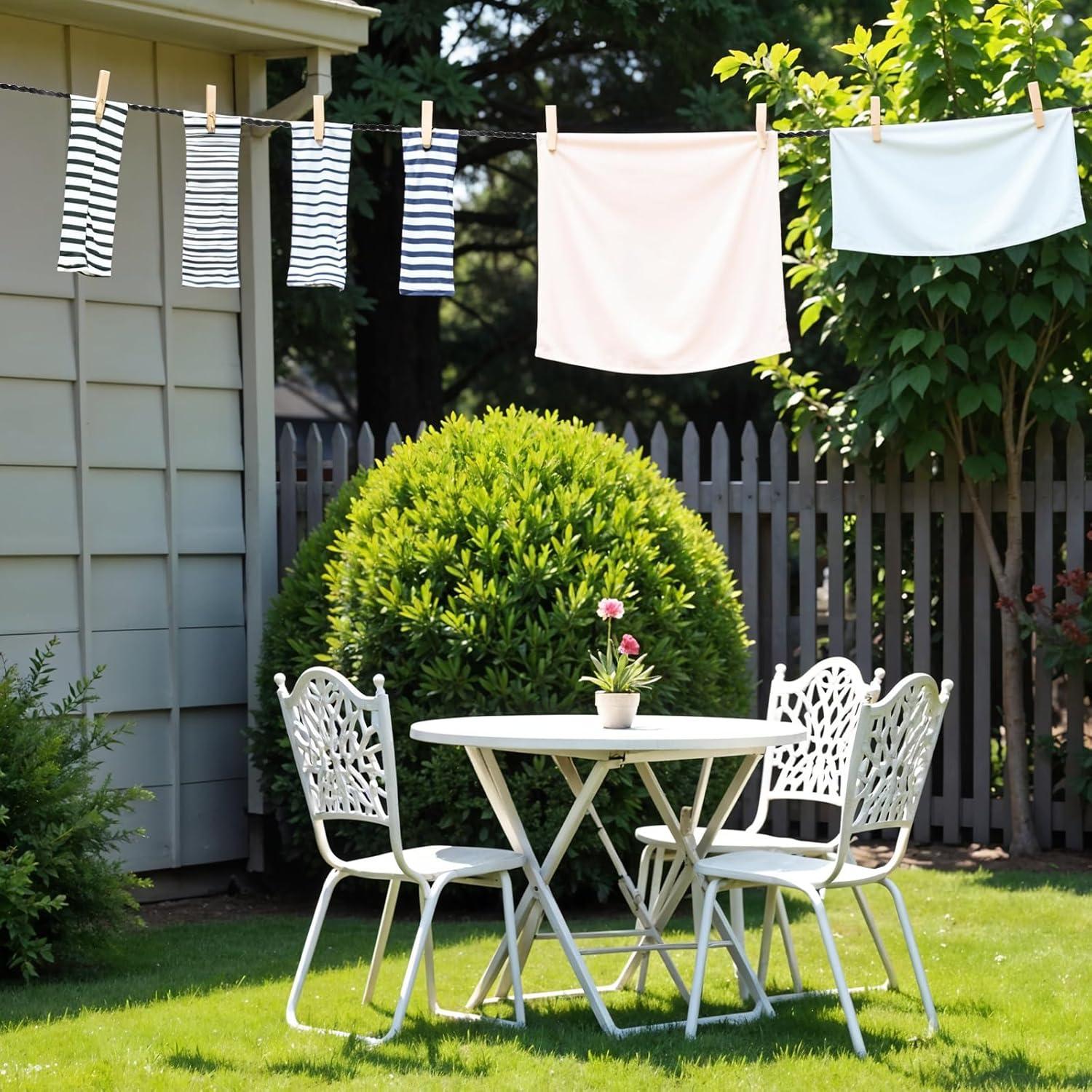 Línea de Ropa de Viaje Bremorou 1.5m y 3m Portátil con Ganchos