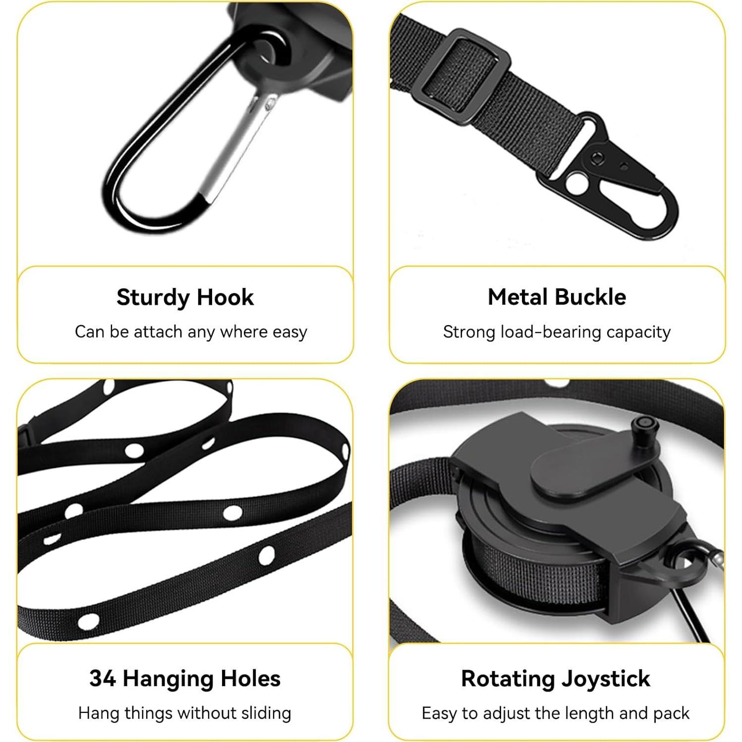 Cuerda de Ropa Portátil NARATI 3.66 m con 2 Perchas y 2 Bolsas