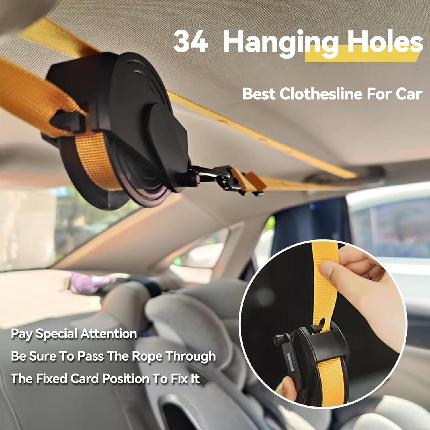 Cuerda de Ropa Portátil NARATI 3.66 m con 2 Perchas y 2 Bolsas