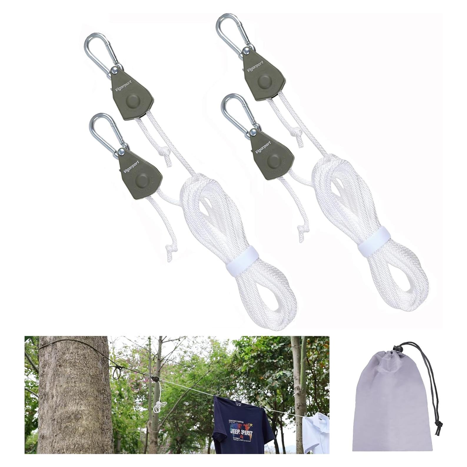 Cuerda de Ropa Retráctil Vigorport 5.8M - 2 Unidades