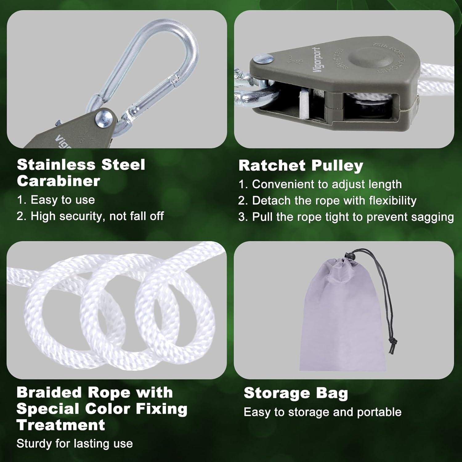 Cuerda de Ropa Retráctil Vigorport 5.8M - 2 Unidades