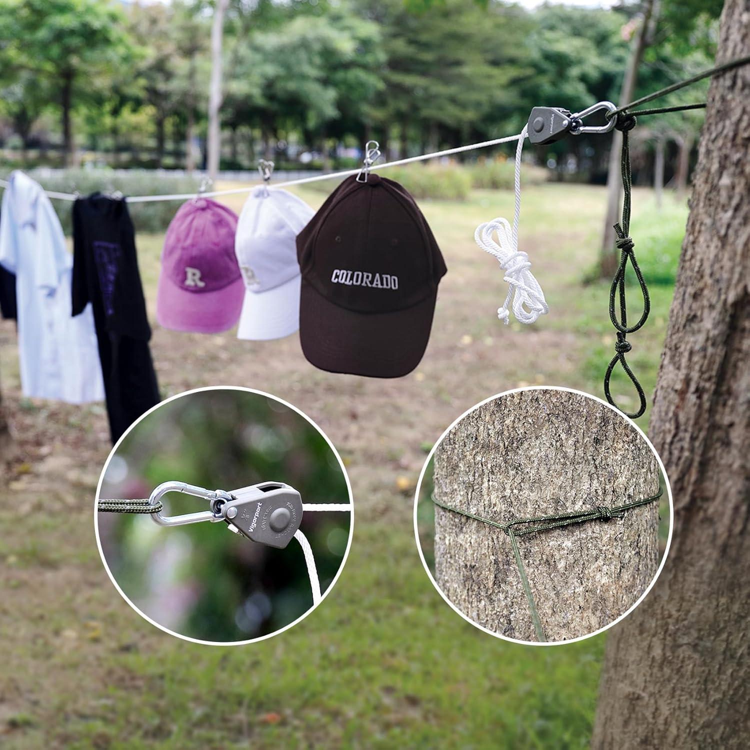 Cuerda de Ropa Retráctil Vigorport 5.8M - 2 Unidades