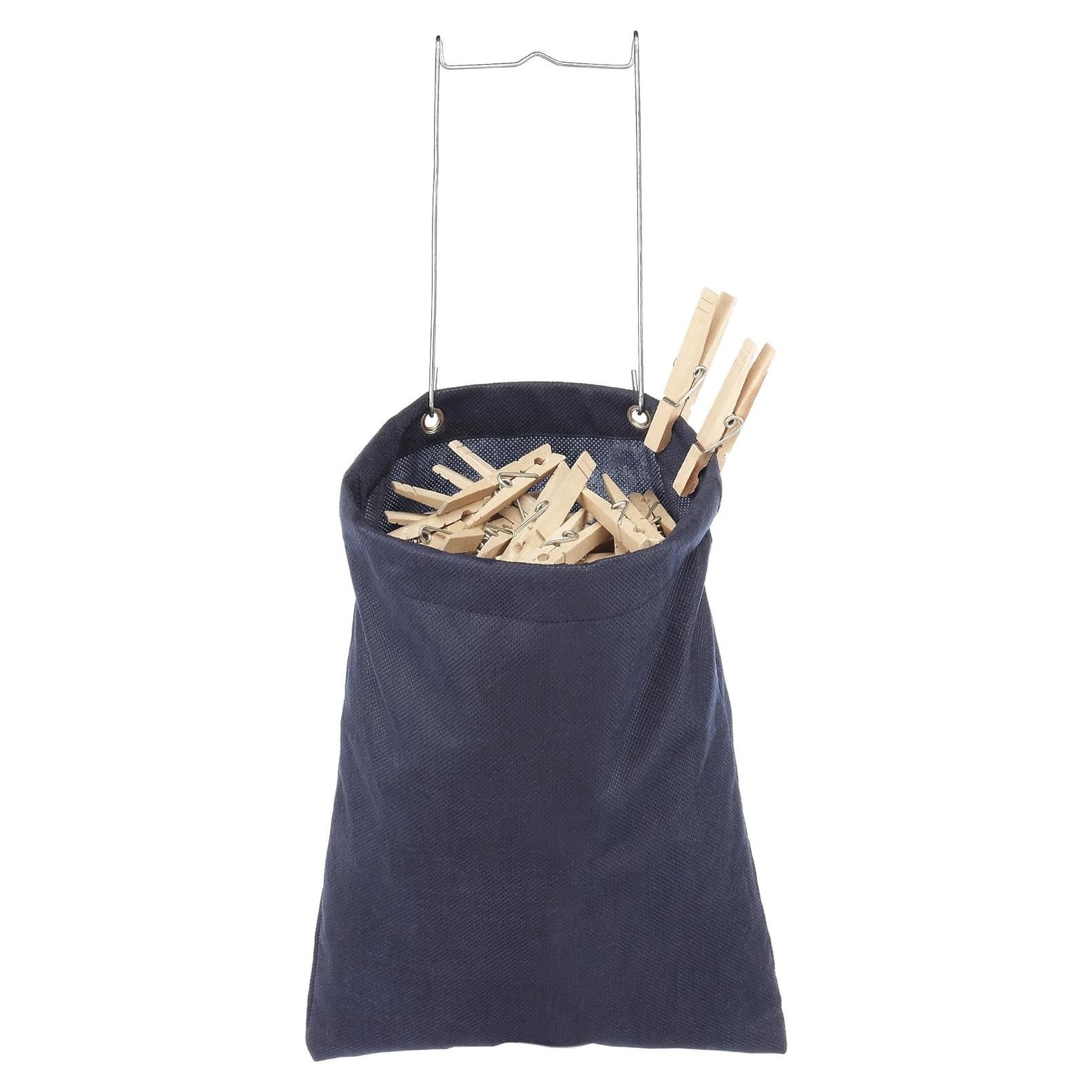 Bolsa de Pinzas de Ropa Colgante Whitmor Azul 28x33cm