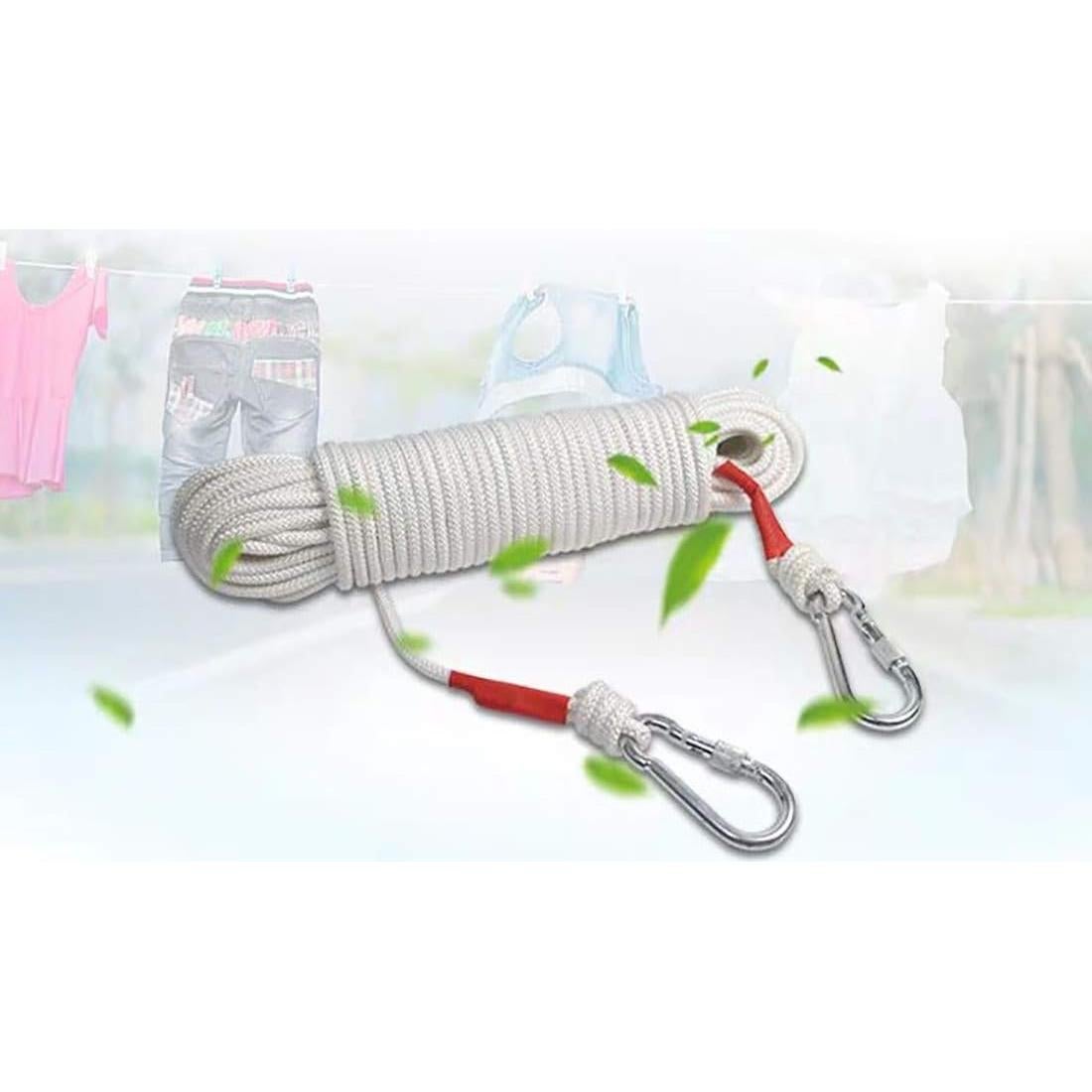 Cuerda de Secado Portátil Newraturner 10m Ajustable a Prueba de Viento