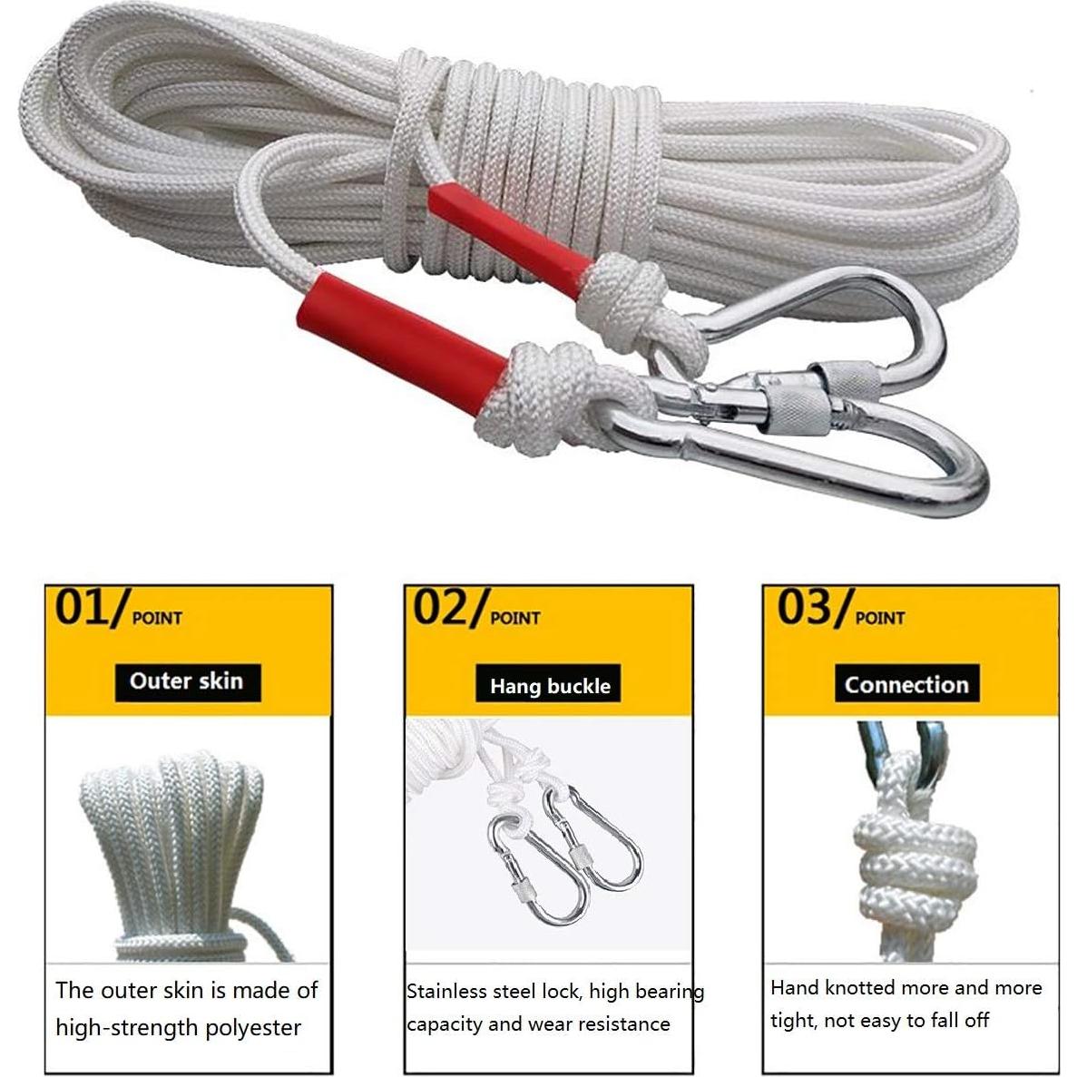 Cuerda de Secado Portátil Newraturner 10m Ajustable a Prueba de Viento