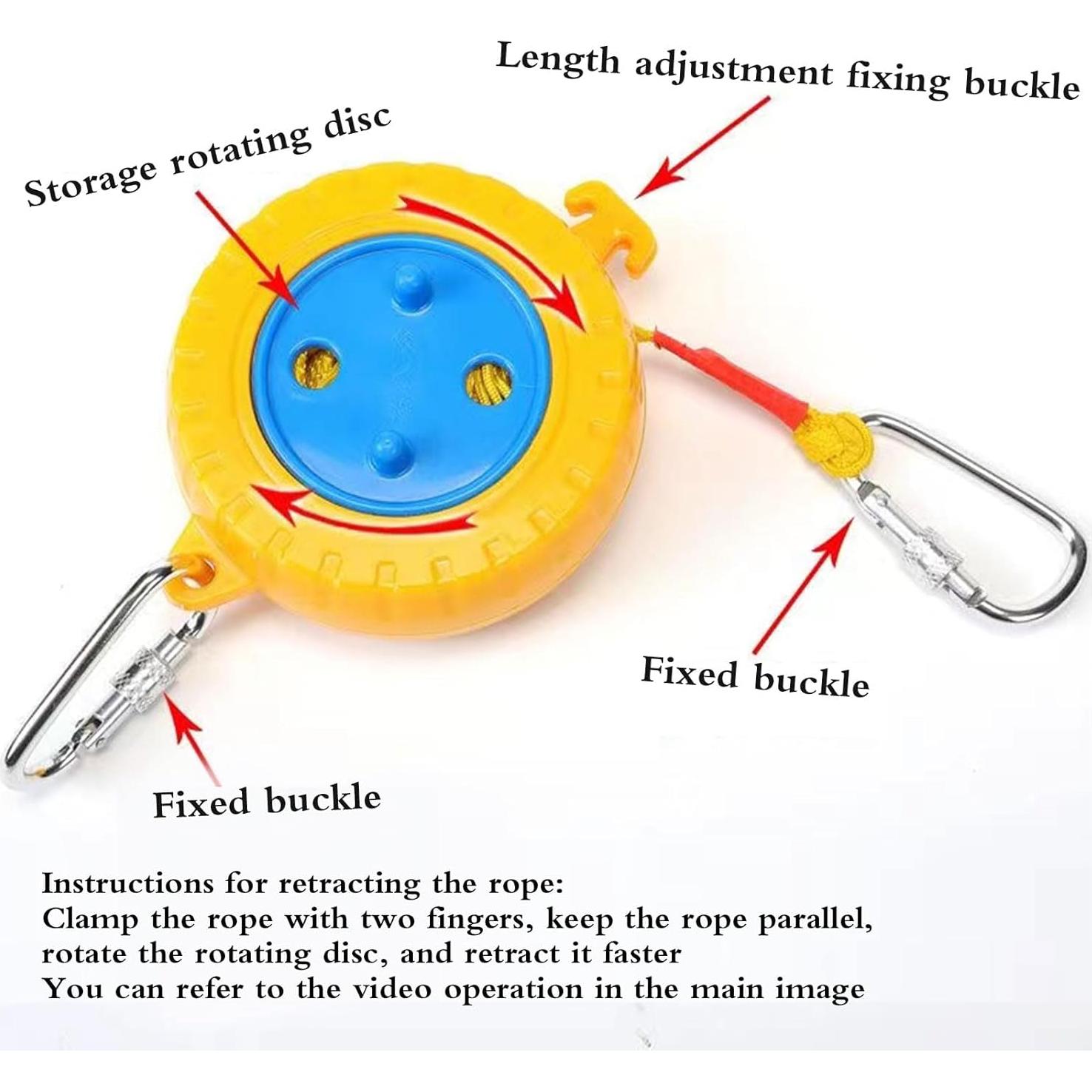 Cuerda de Ropa Portátil VFENHIR 7.92m Ajustable a Prueba de Viento