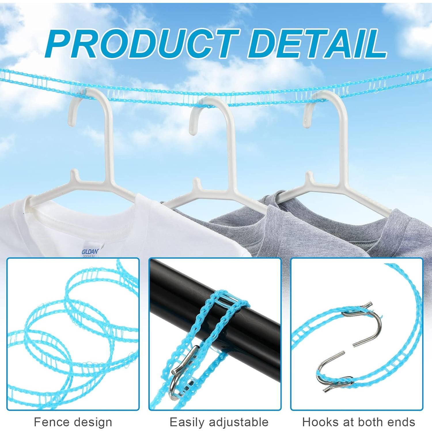 Paquete de 6 Cuerdas de Ropa Portátiles Berlune 5m Ajustables