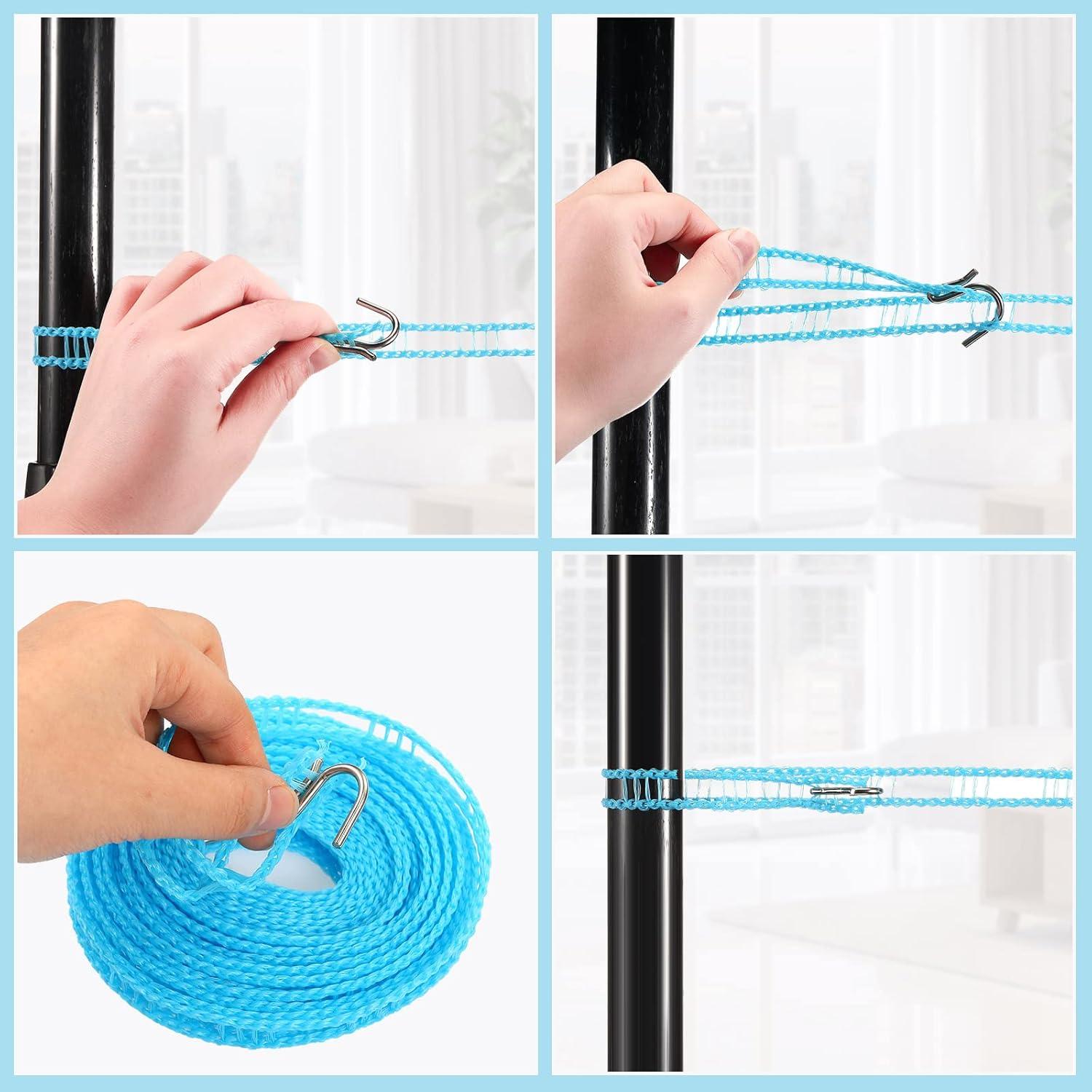 Paquete de 6 Cuerdas de Ropa Portátiles Berlune 5m Ajustables