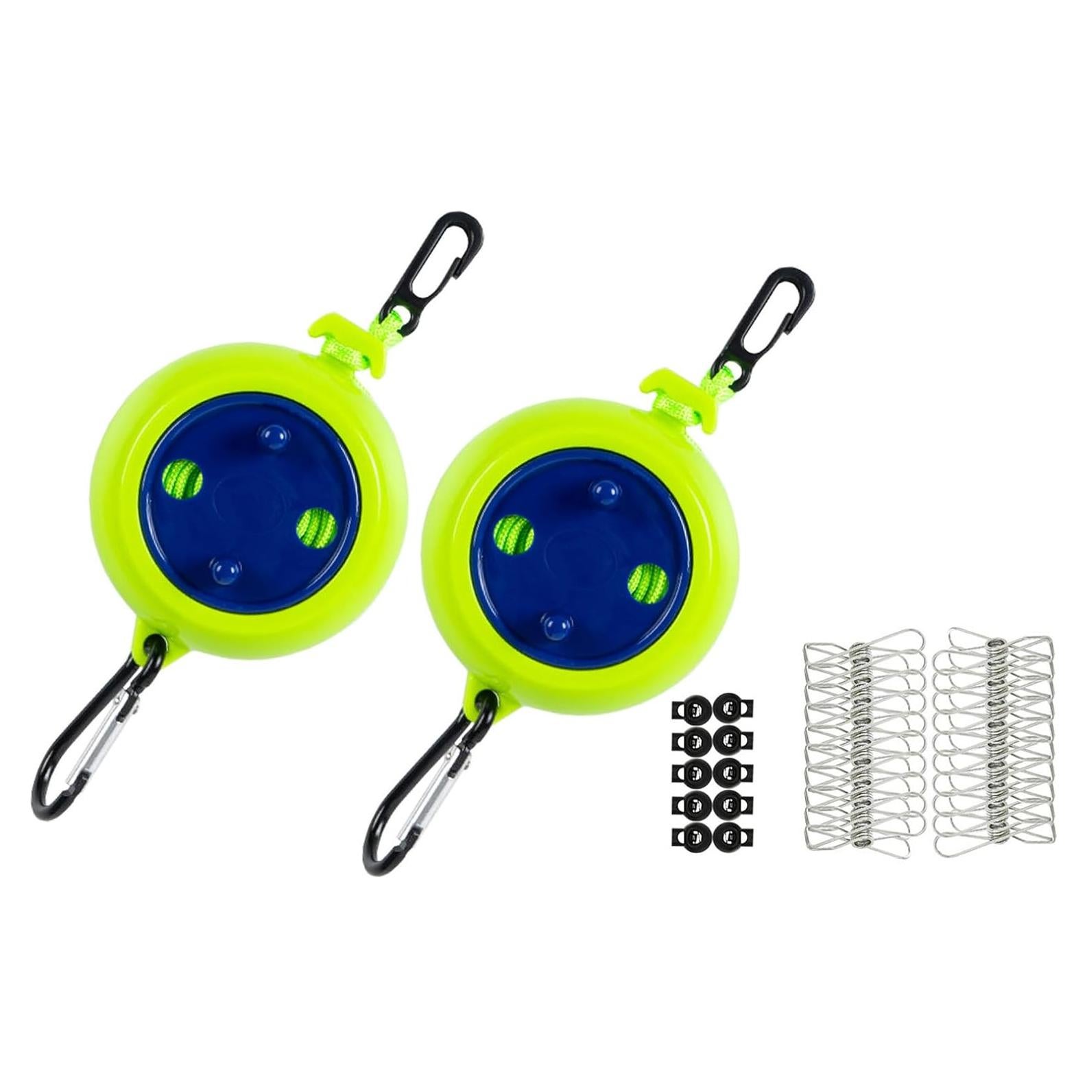 Cuerda de Tendedero Portátil Eforwest 8m Ajustable Verde